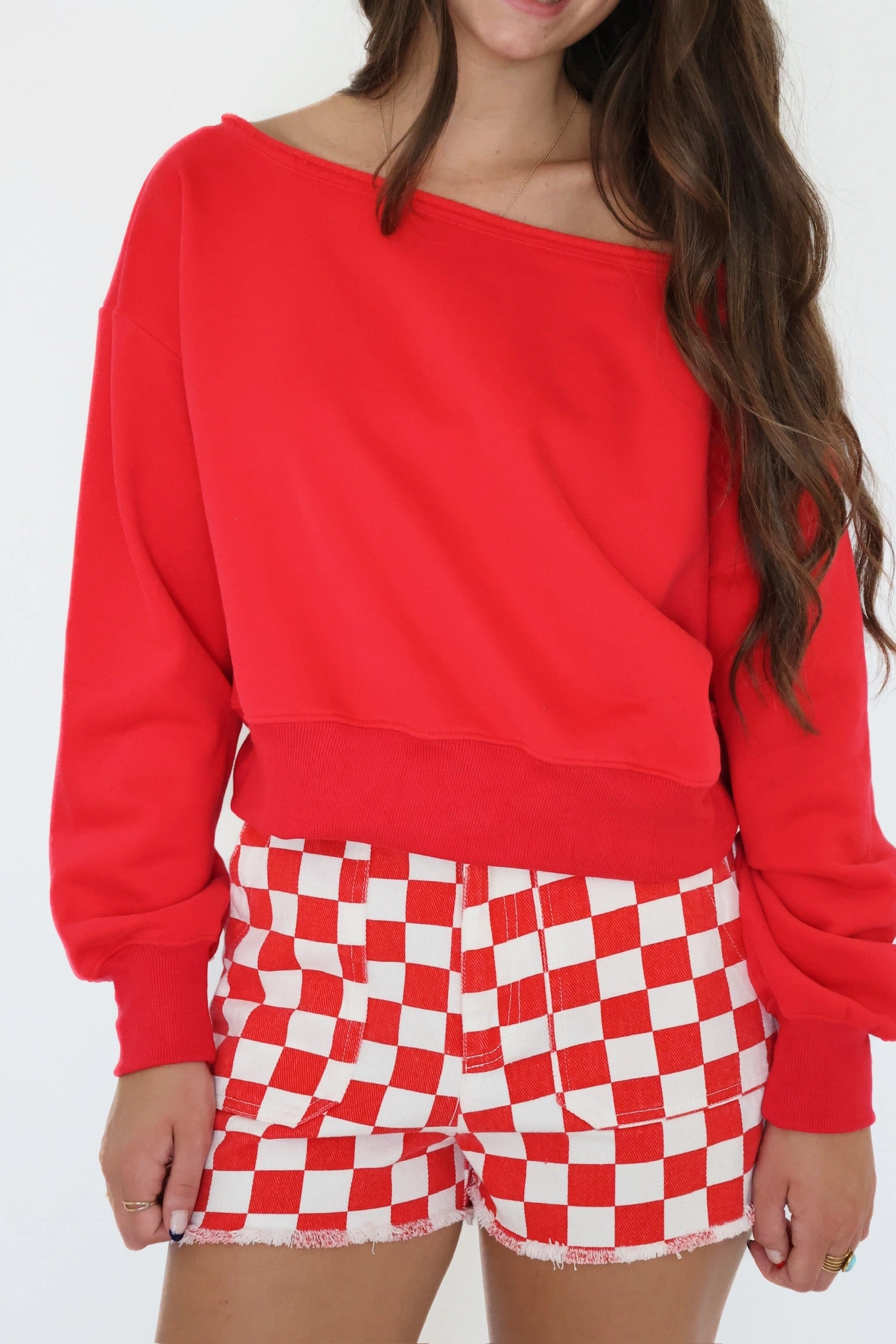 Mesh Lining Alina Crop Sweatshirt