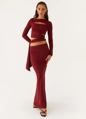 Alix Maxi Skirt - Mulberry Everyday Vibe