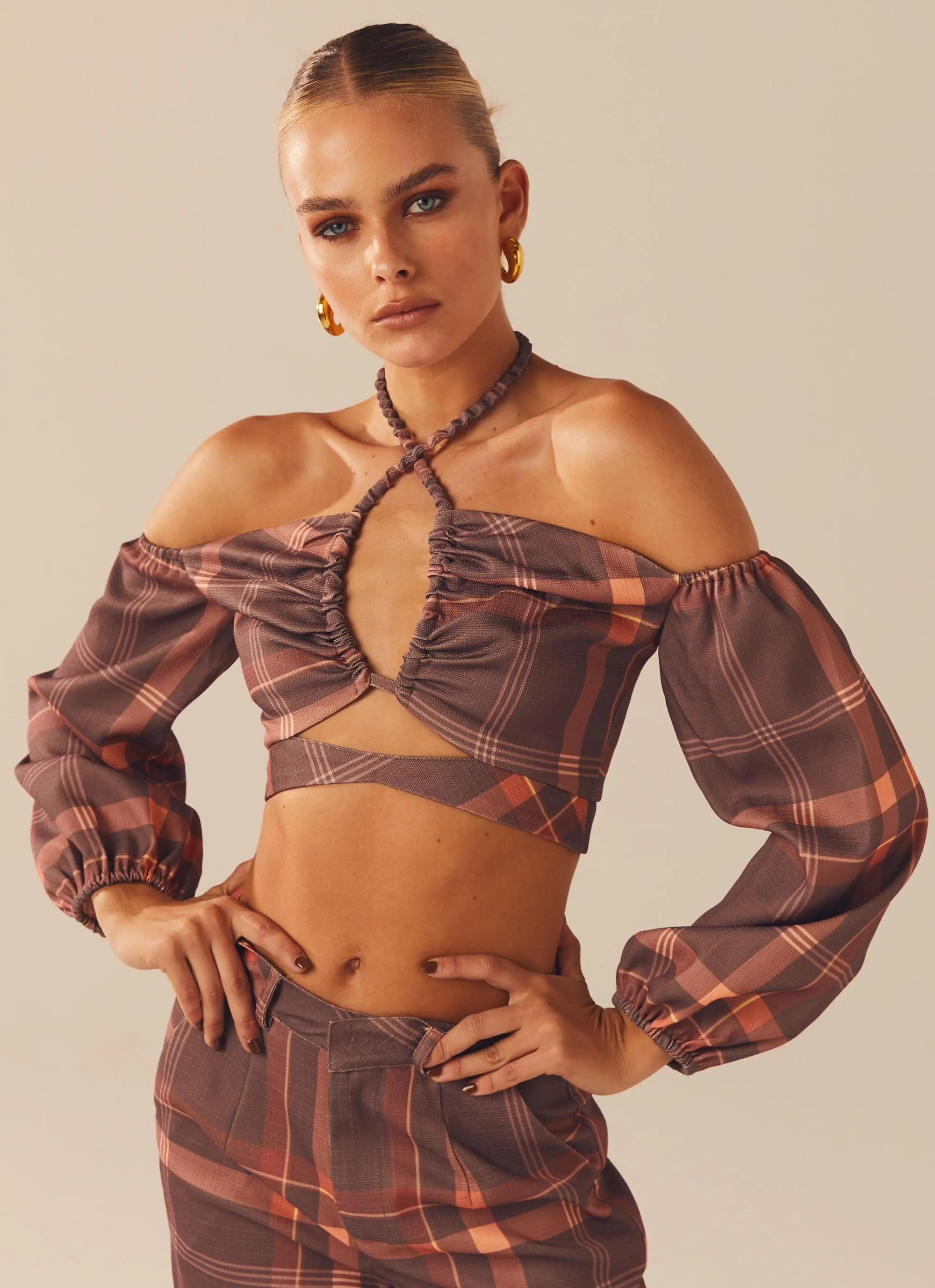 Outdoor Apparel Lose My Cool Crop Top - Chestnut