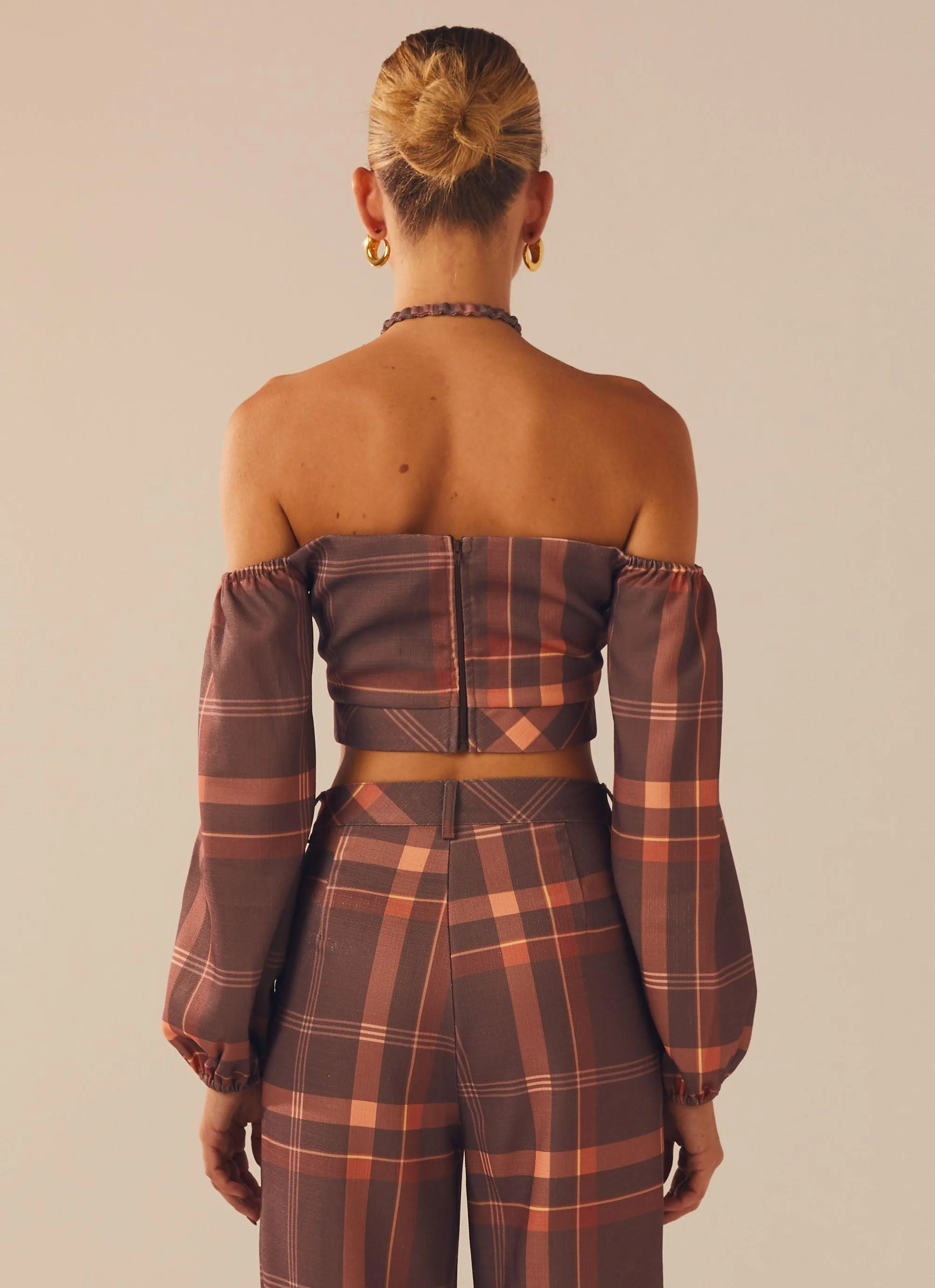 CroppedLength Colorfast Dye Method Lose My Cool Crop Top - Chestnut