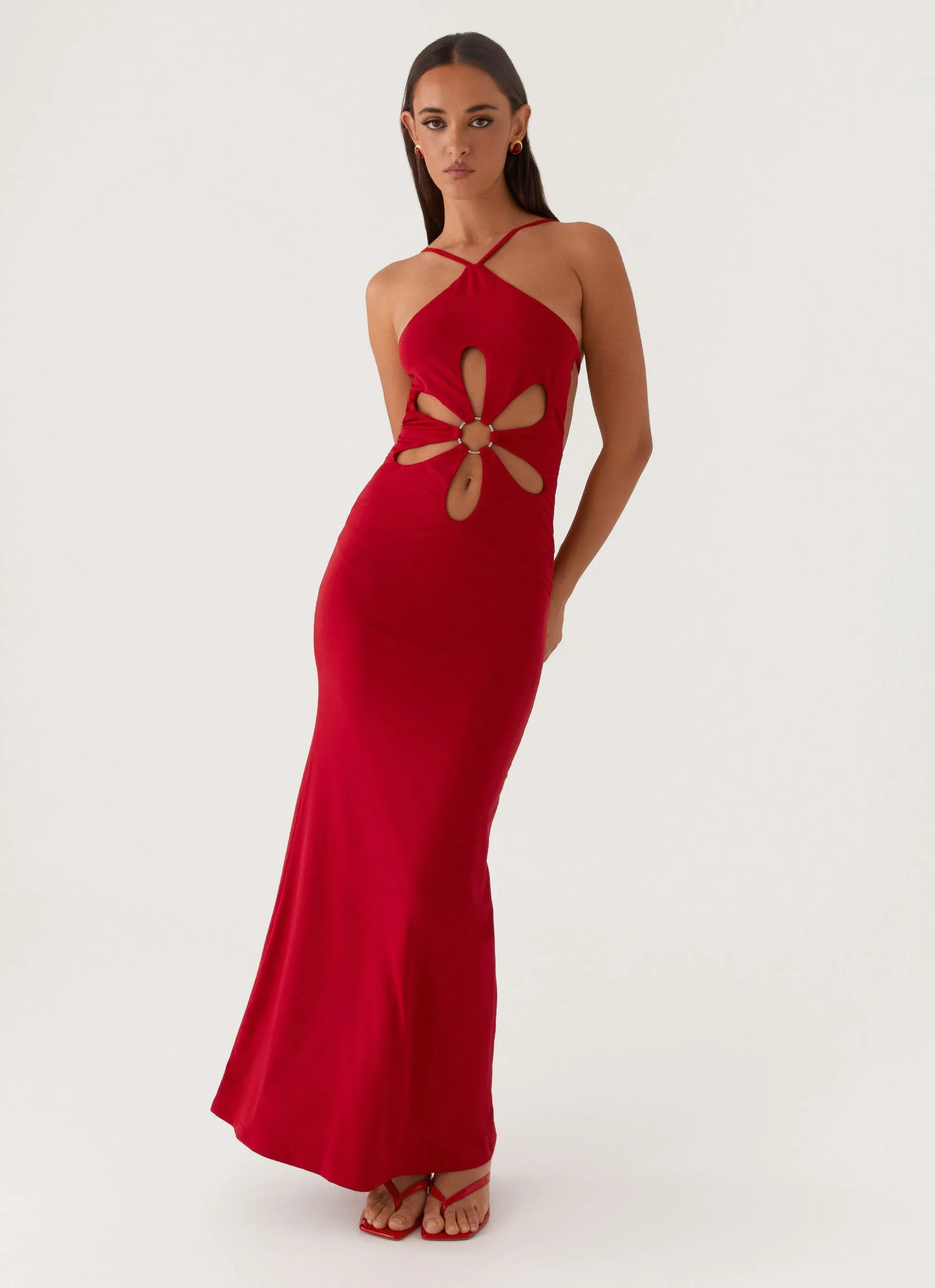 Functional Design Light Wear Grow Together Maxi Dress - Red