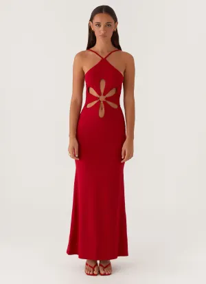 Weekend Vibes Graduation Ceremony Grow Together Maxi Dress - Red