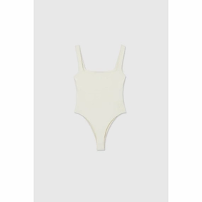 Packable Fit Movement Ready DAL THE LABEL Essential Bodysuit, Ivory