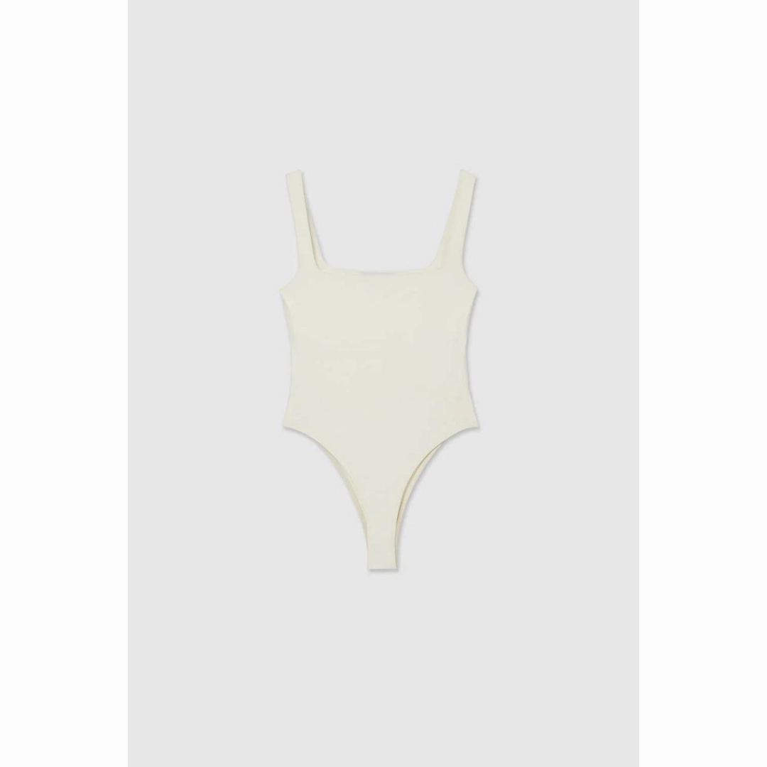 Packable Fit Movement Ready DAL THE LABEL Essential Bodysuit, Ivory