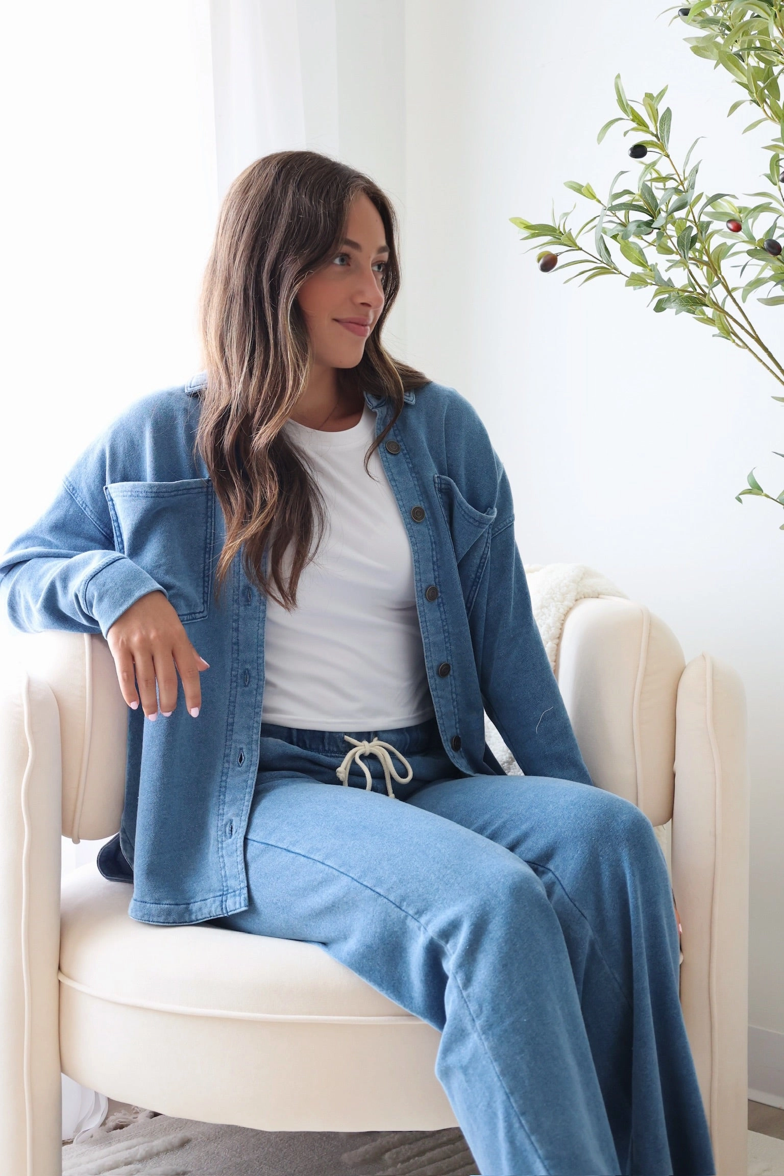 All Day Knit Denim Jacket - Vintage Indigo Bonded Seam Technique Ventilated Back Panel