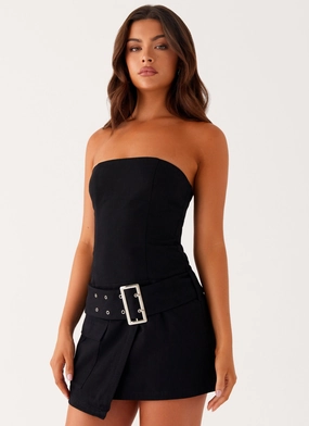 All For You Strapless Mini Dress - Black Perfectly Styled