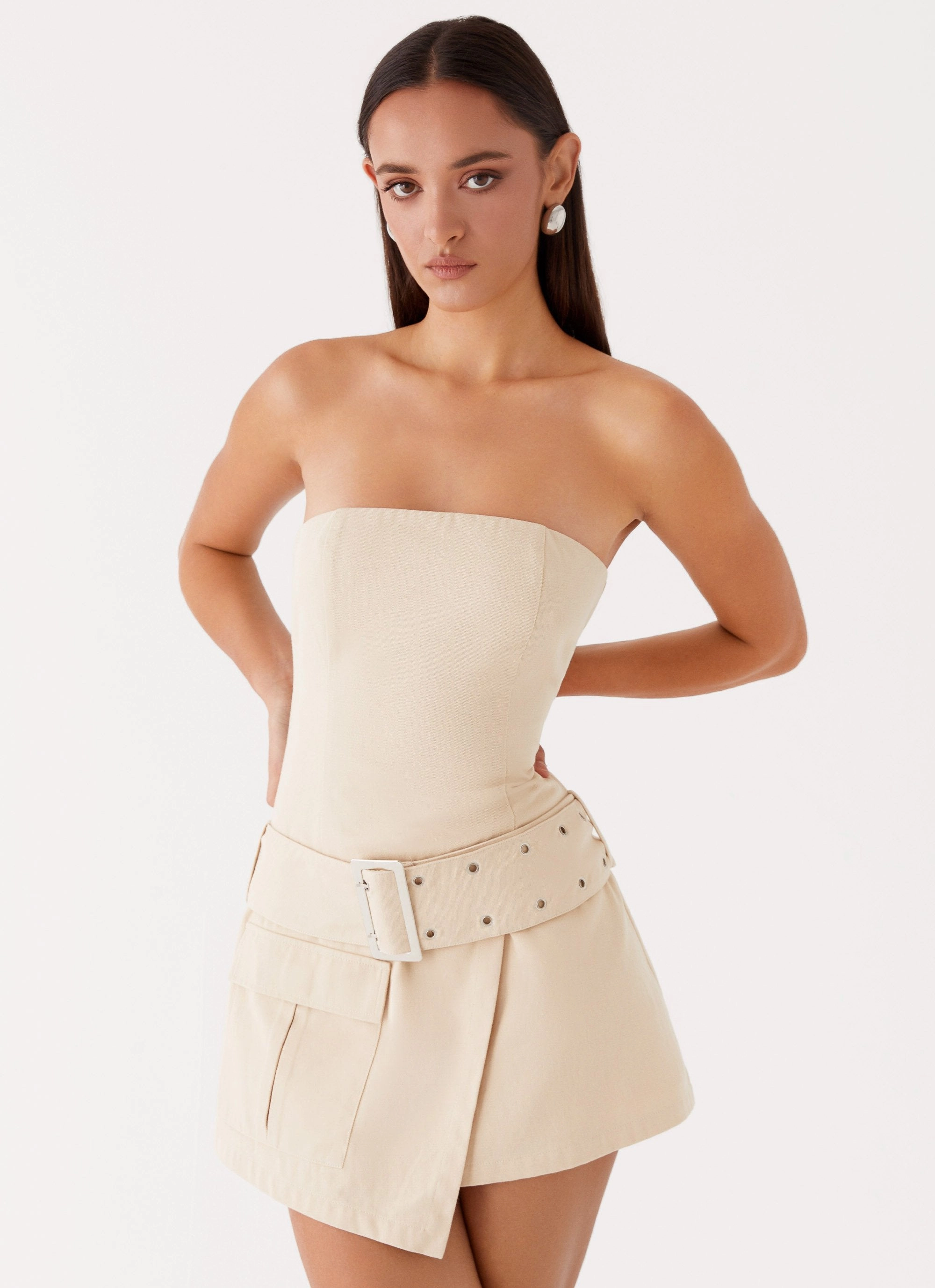 Trendy Wearable Perfect for Layering All For You Strapless Mini Dress - Ivory