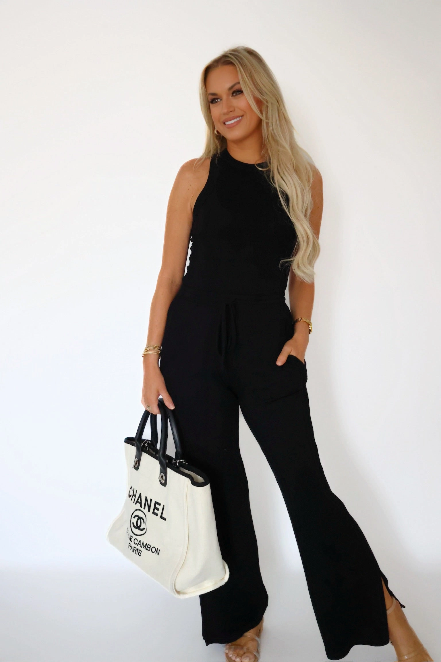 Convertible Neckline All Muscle Pants (Final Sale)