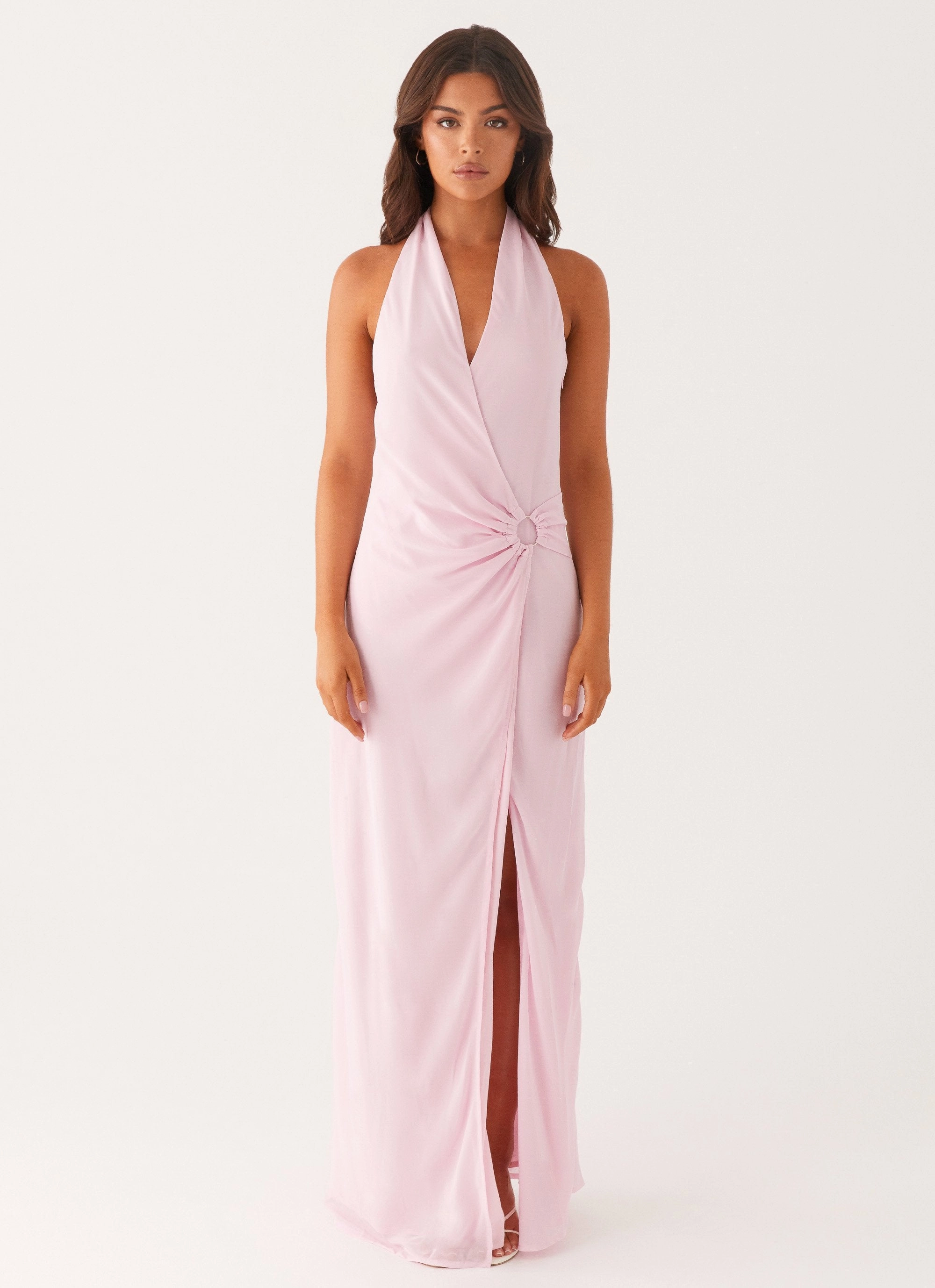 Fitted Neat Somebody To You Maxi Dress - Pastel Pink
