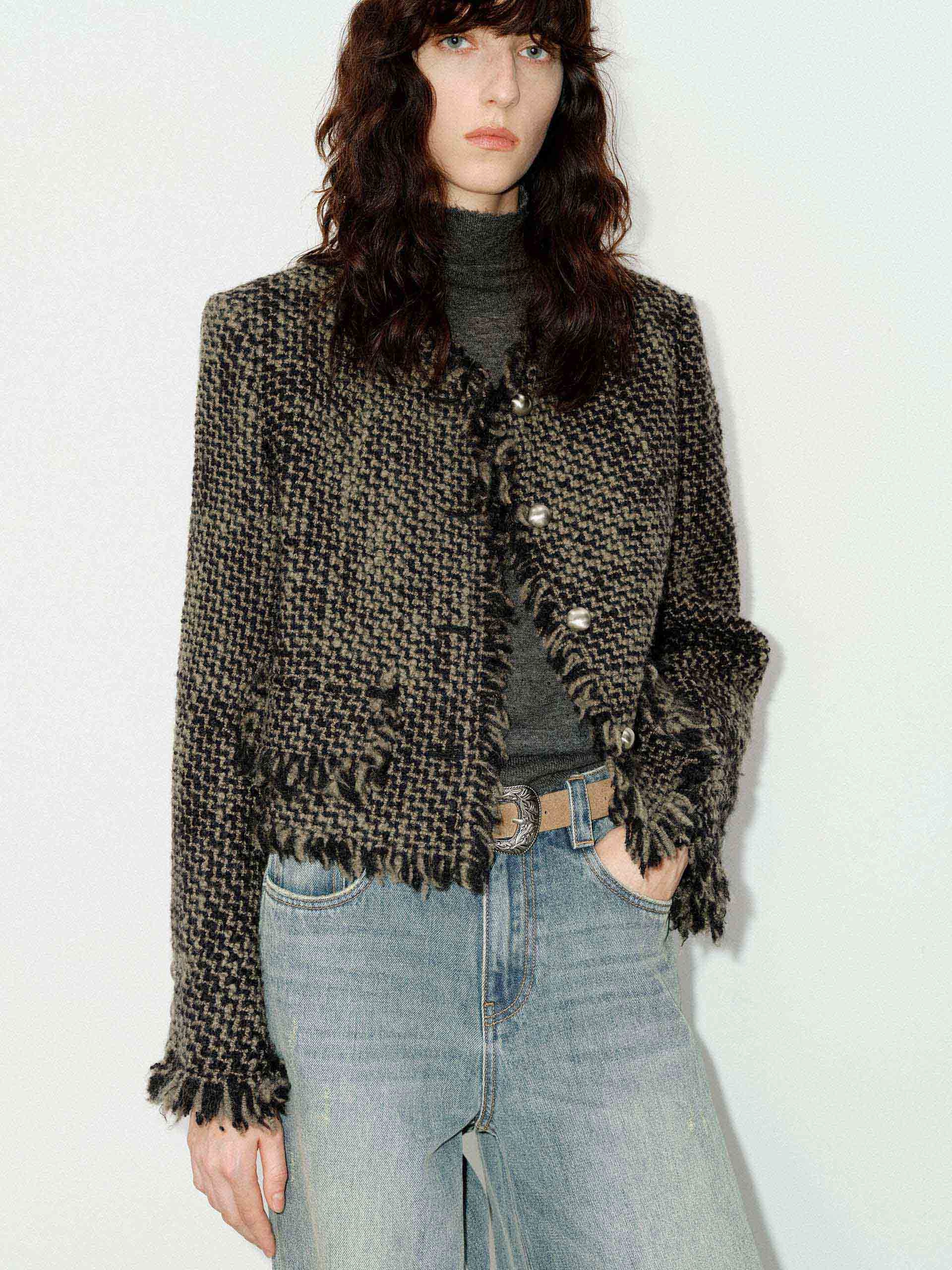 Chill Proof Style Raw Trim Boxy Coat