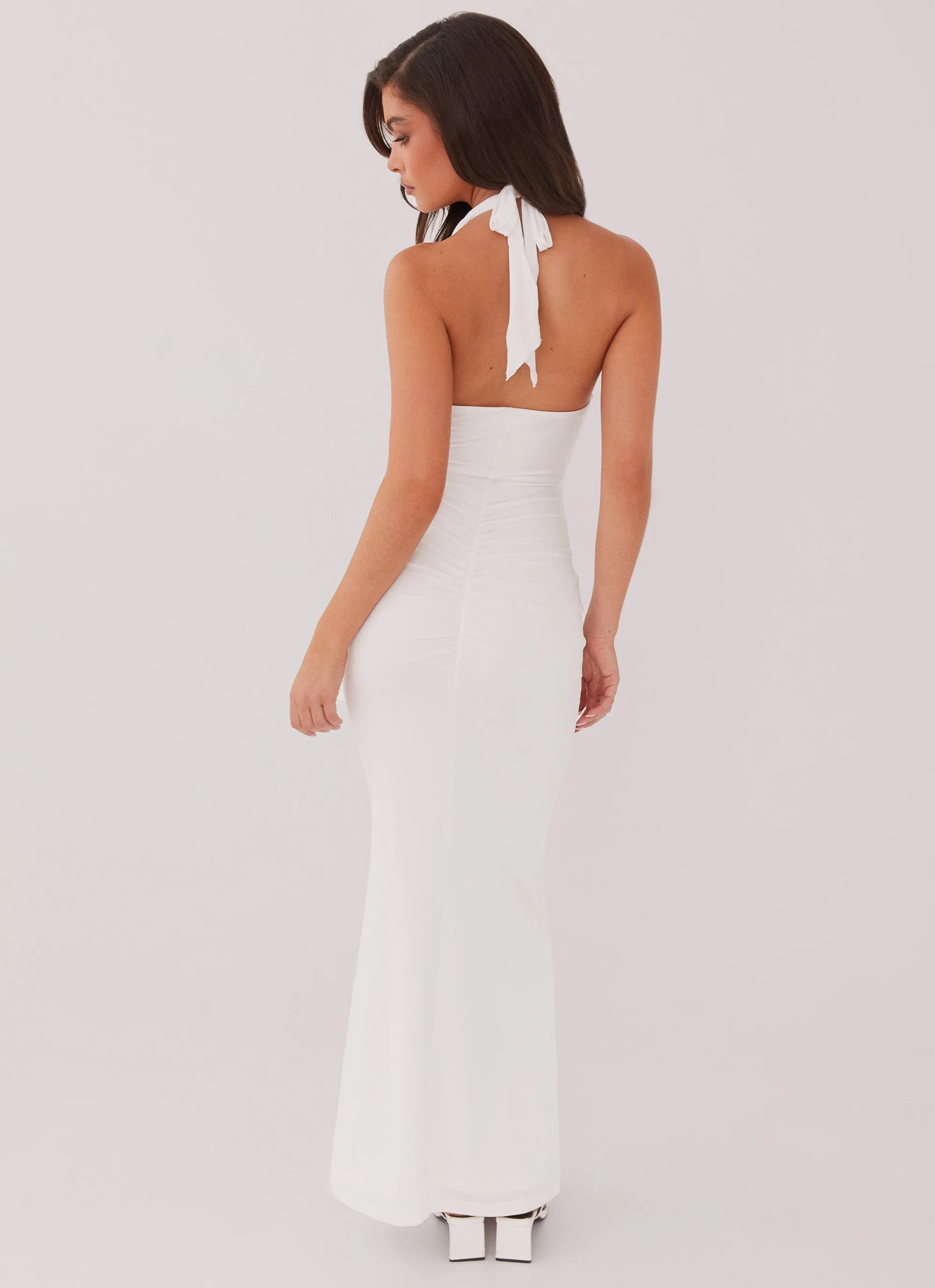 Affordable Luxury Allanna Frill Maxi Dress - White