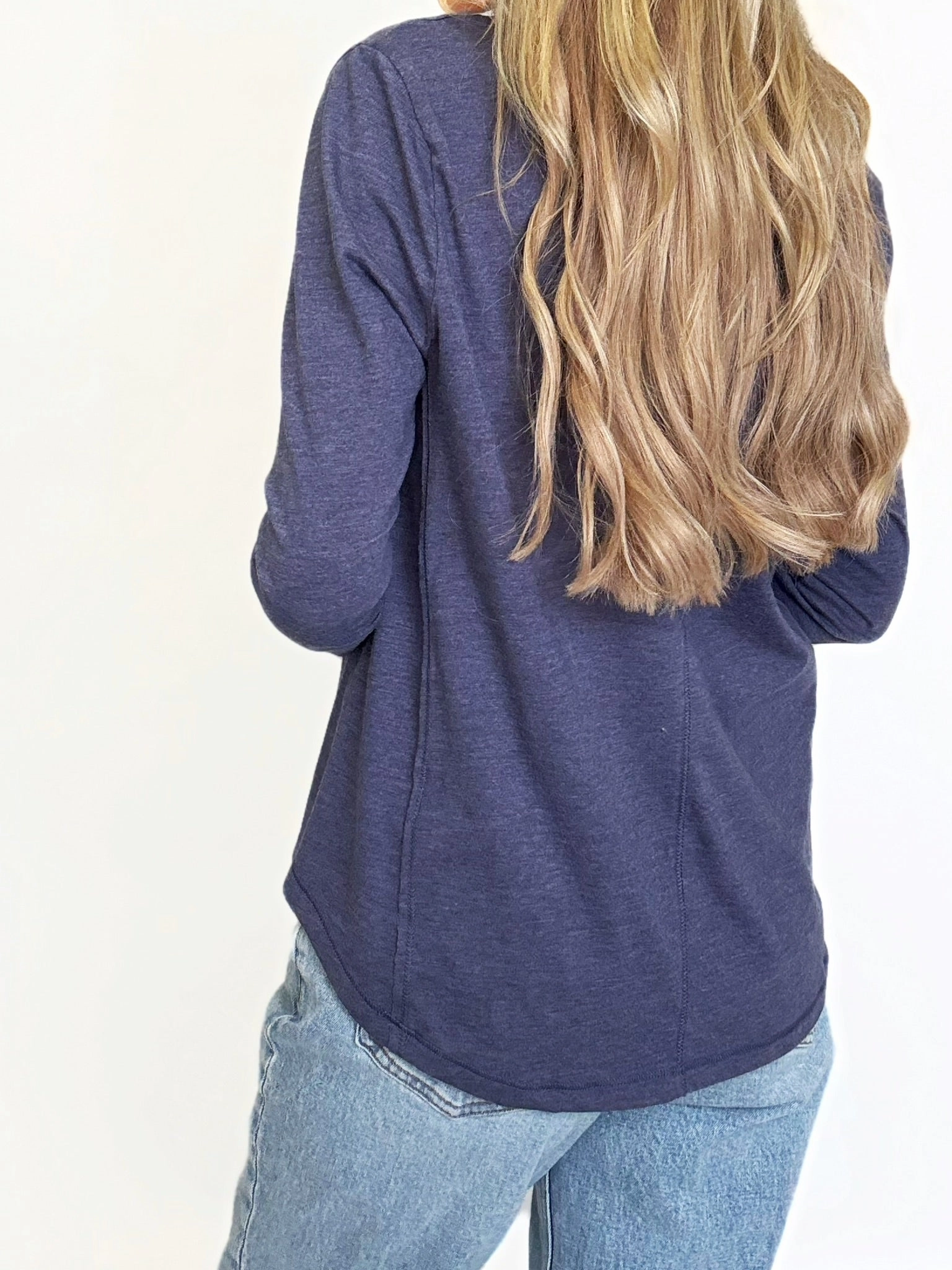 Vail Long Sleeve Tee Wrinkle Free Weave Relaxed Tee