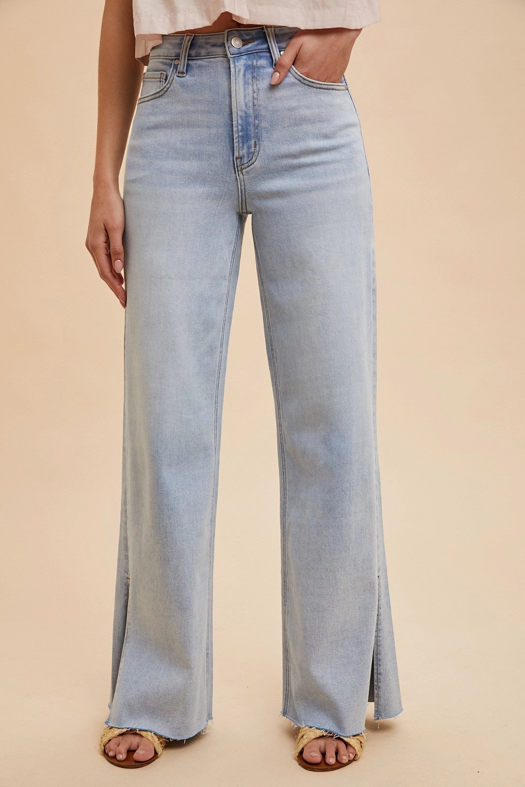 DoubleStitched Hem ButterSoftTexture Candice  Jeans