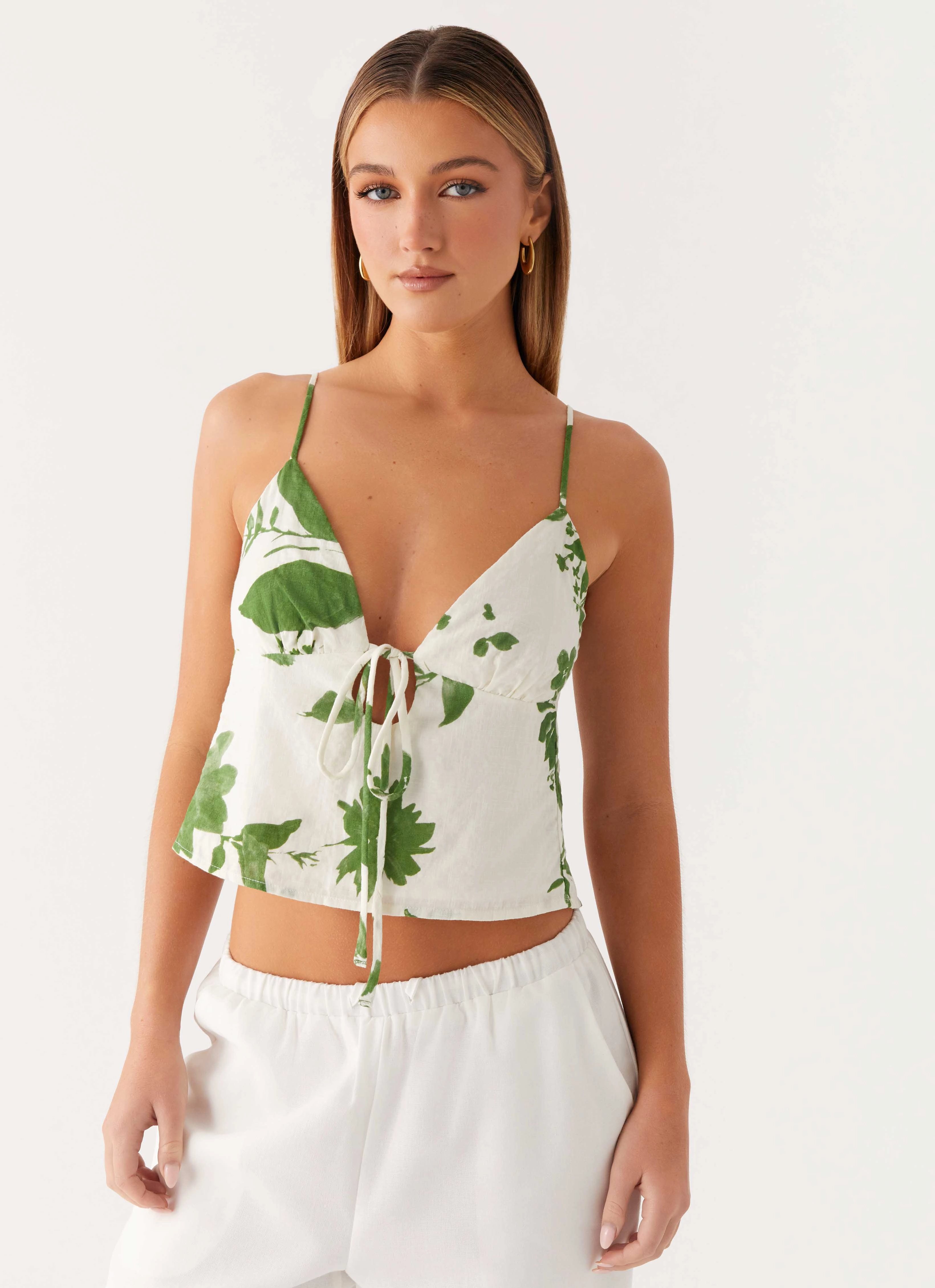 Faela Cami Top - Verdant Bloom Resilient Fabric Blend