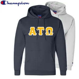 Alpha Tau Omega Champion Powerblend® Hoodie, 2-Pack Bundle Seal - Champion S700 - TWILL