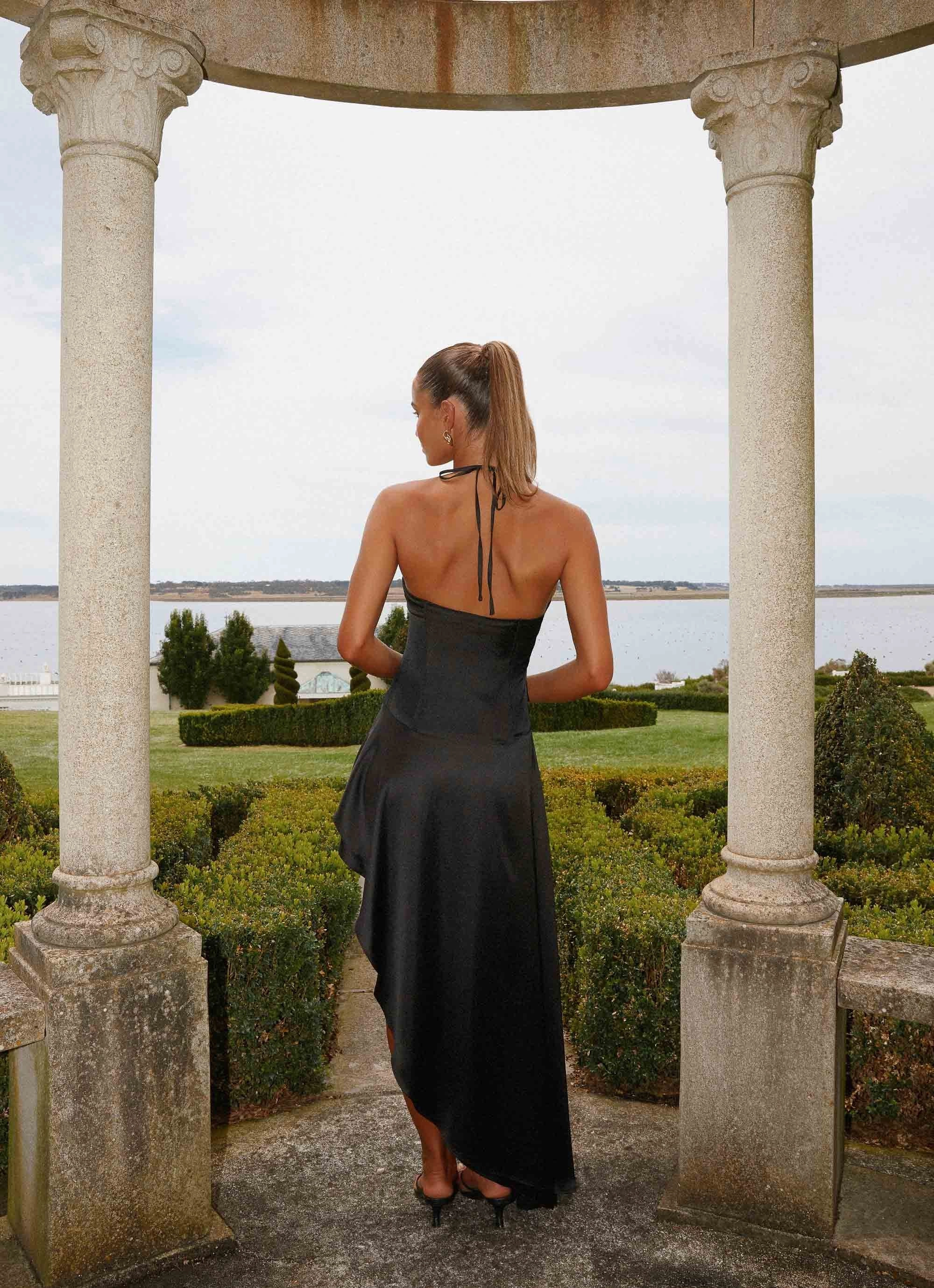 Trendy floral dress Subtle Detail Always Midi Dress - Black