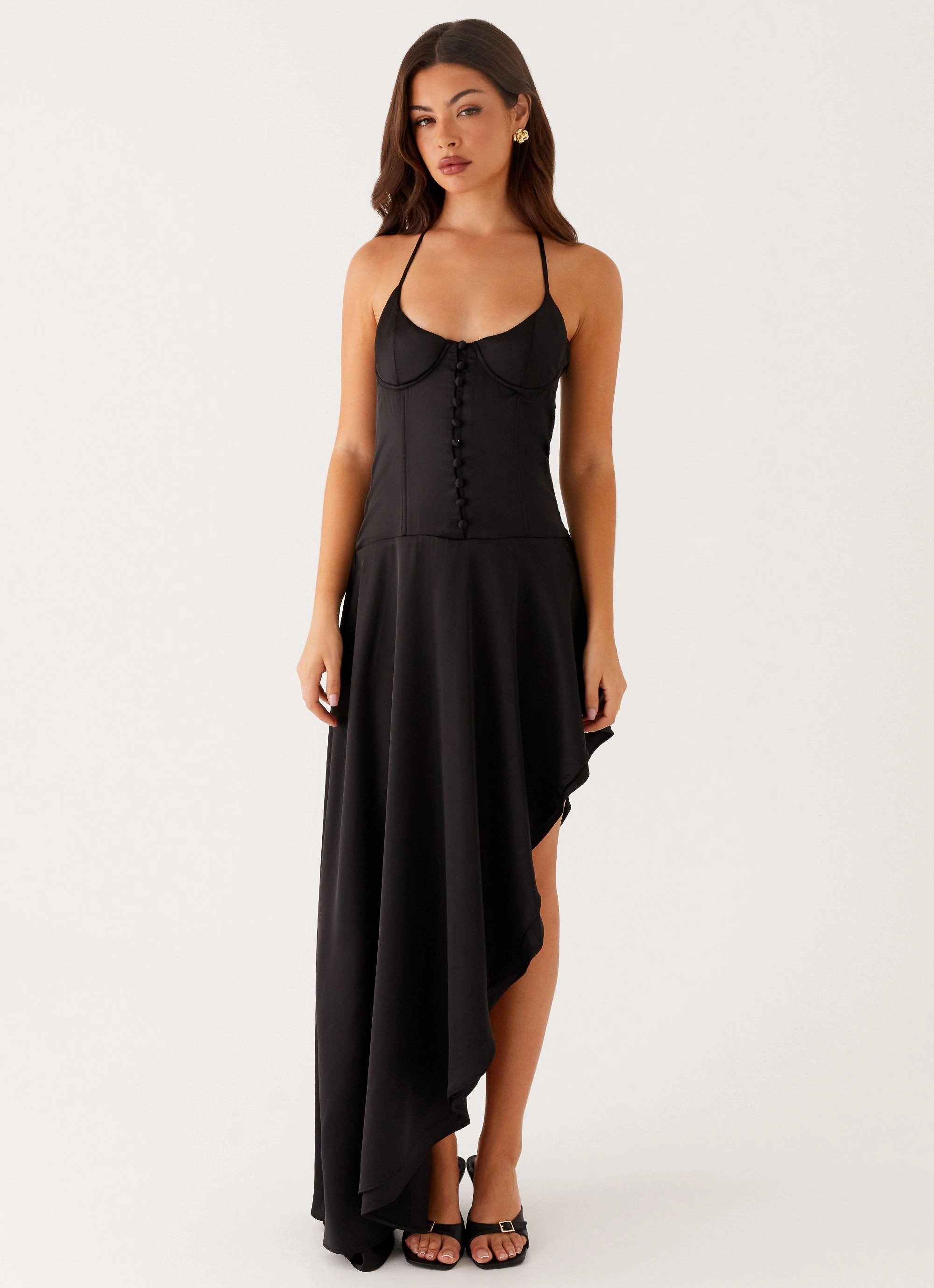 Always Midi Dress - Black Panelled-Design Light Appeal