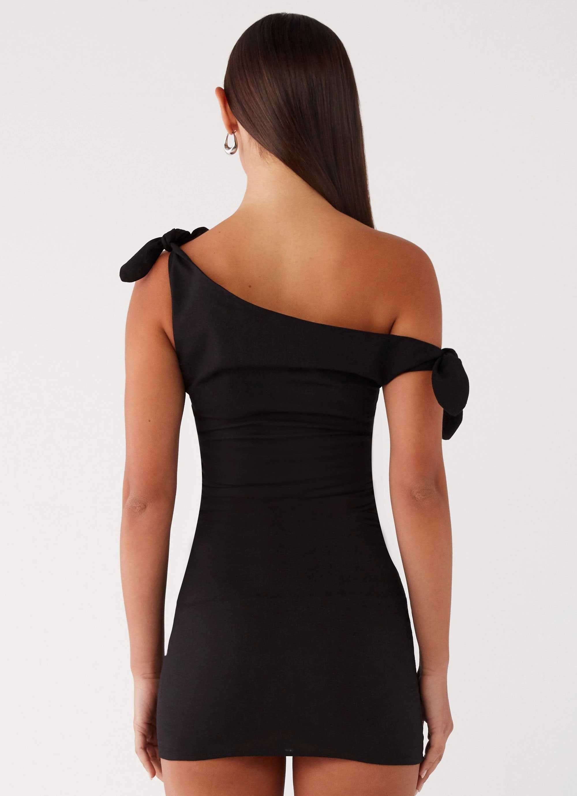 Amazonia Linen Mini Dress - Black Minimalist-Trend Rooftop-Event