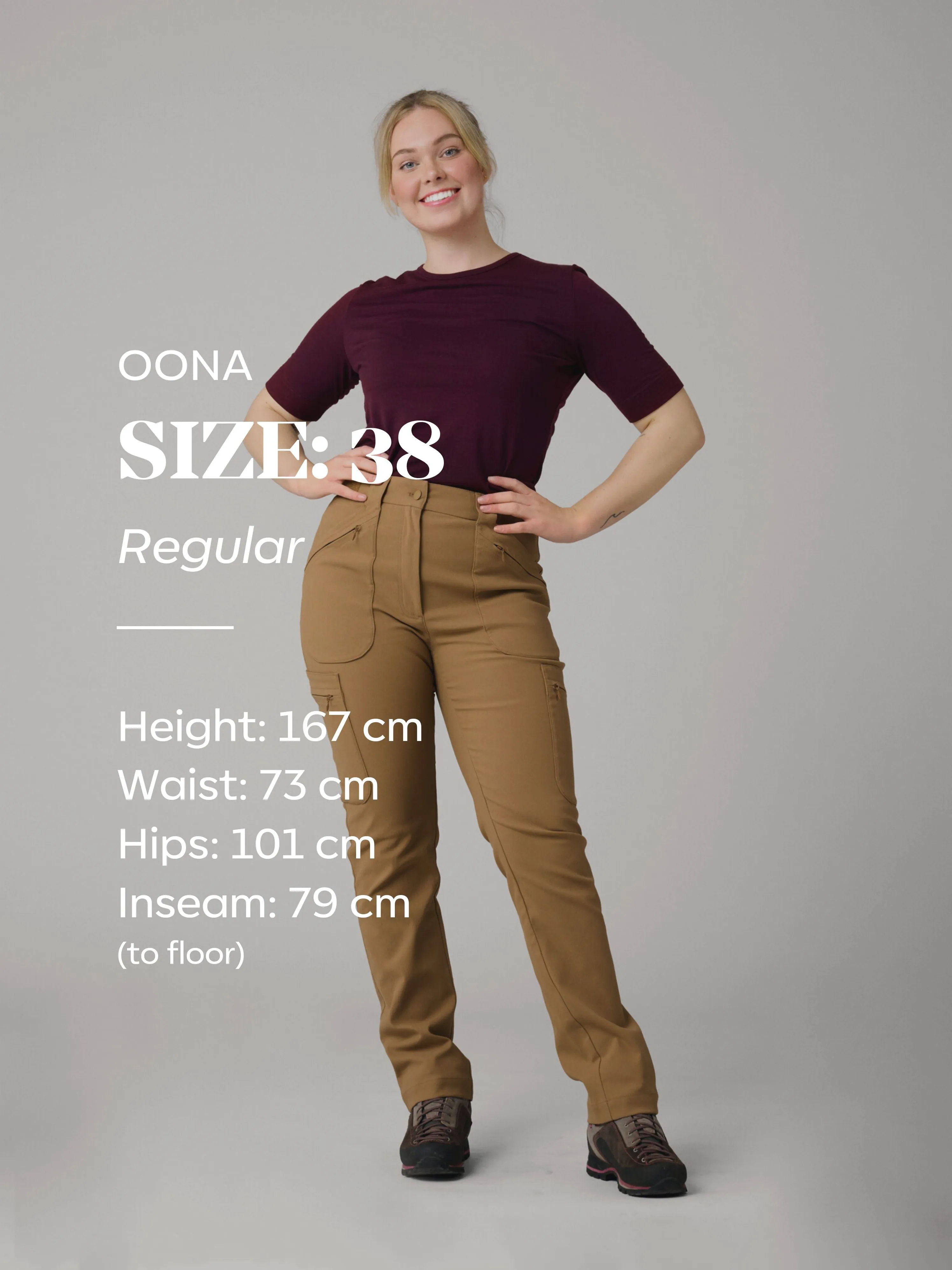 Amelia Hiking Pants with Adjustable Waist Camel