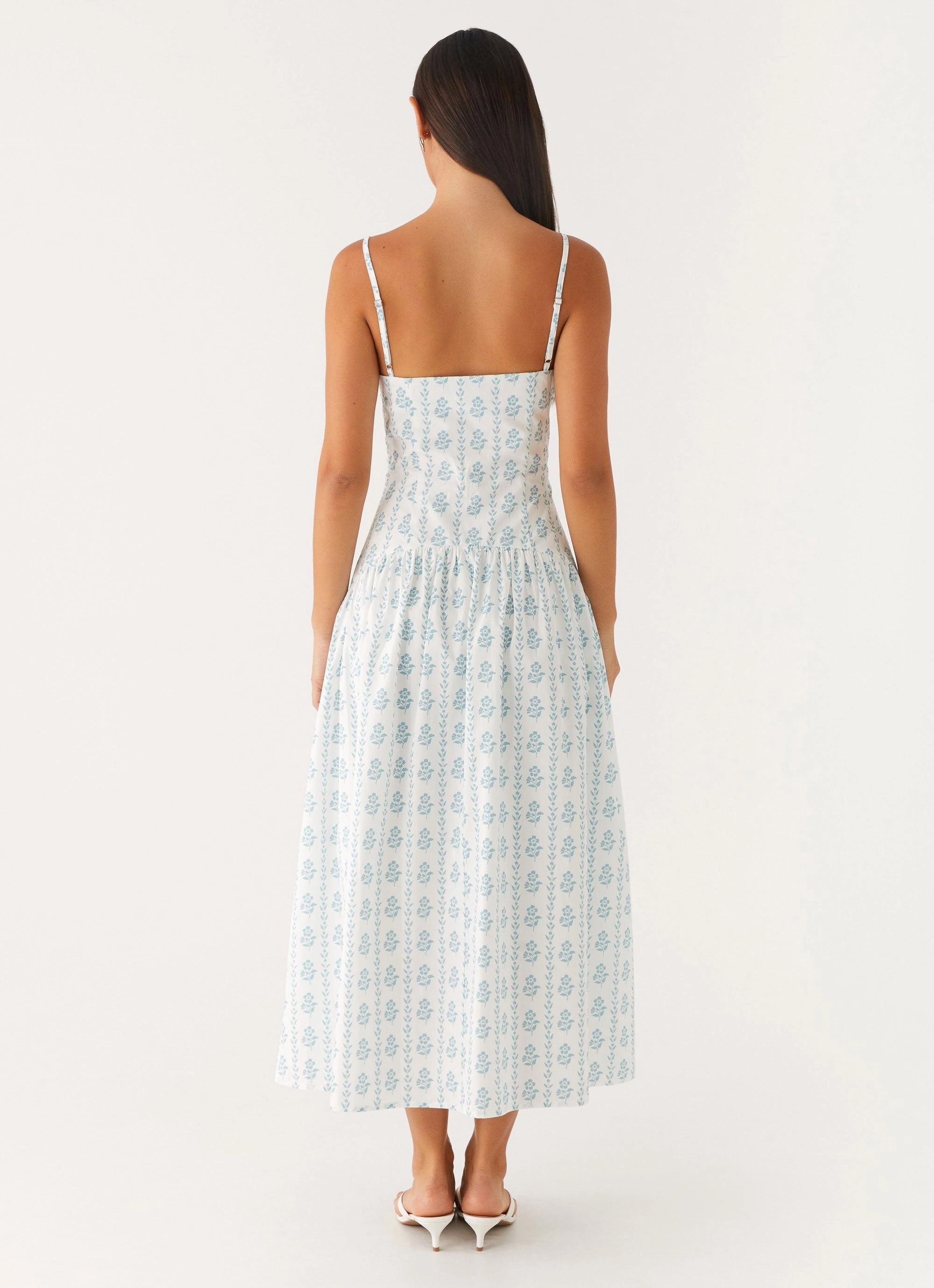 Elegant Simplicity Amelie Midi Dress - Sweet Daydream Print