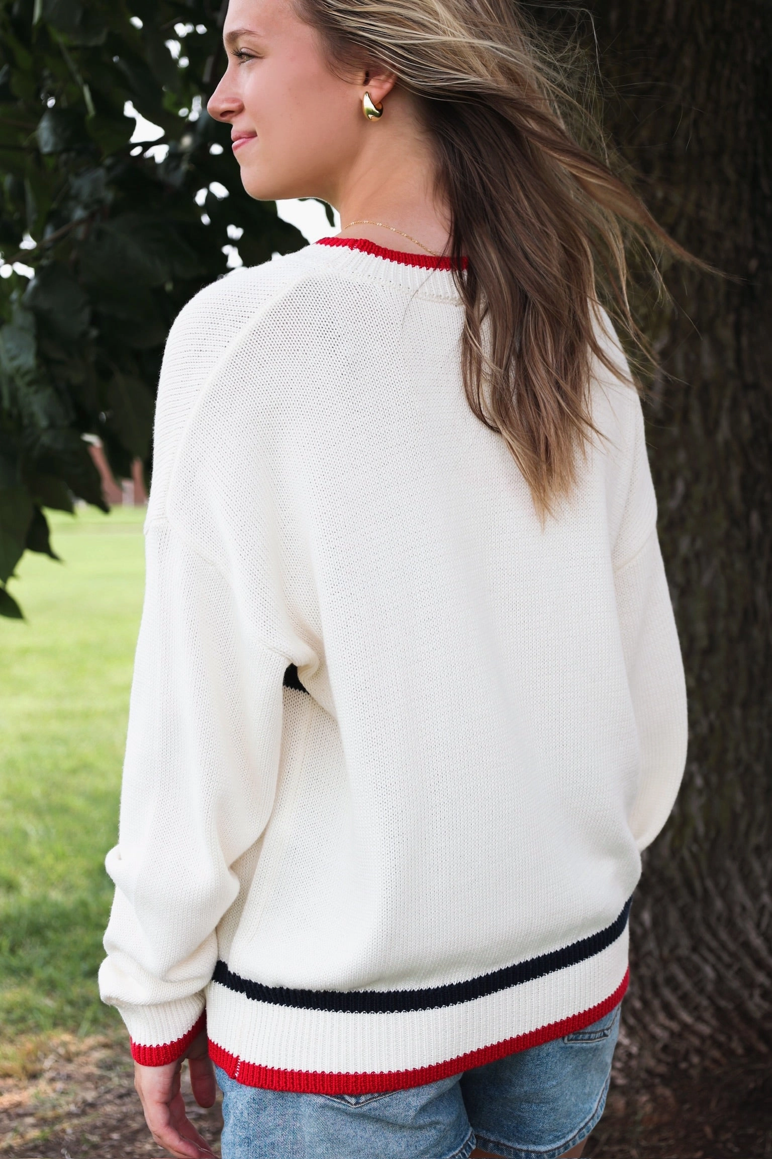 Versatile Layering MultiPanelConstruction America Prep Sweater