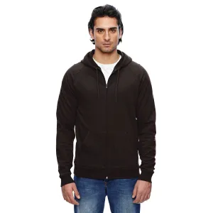 American Apparel Unisex Black California Fleece Zip Hoodie