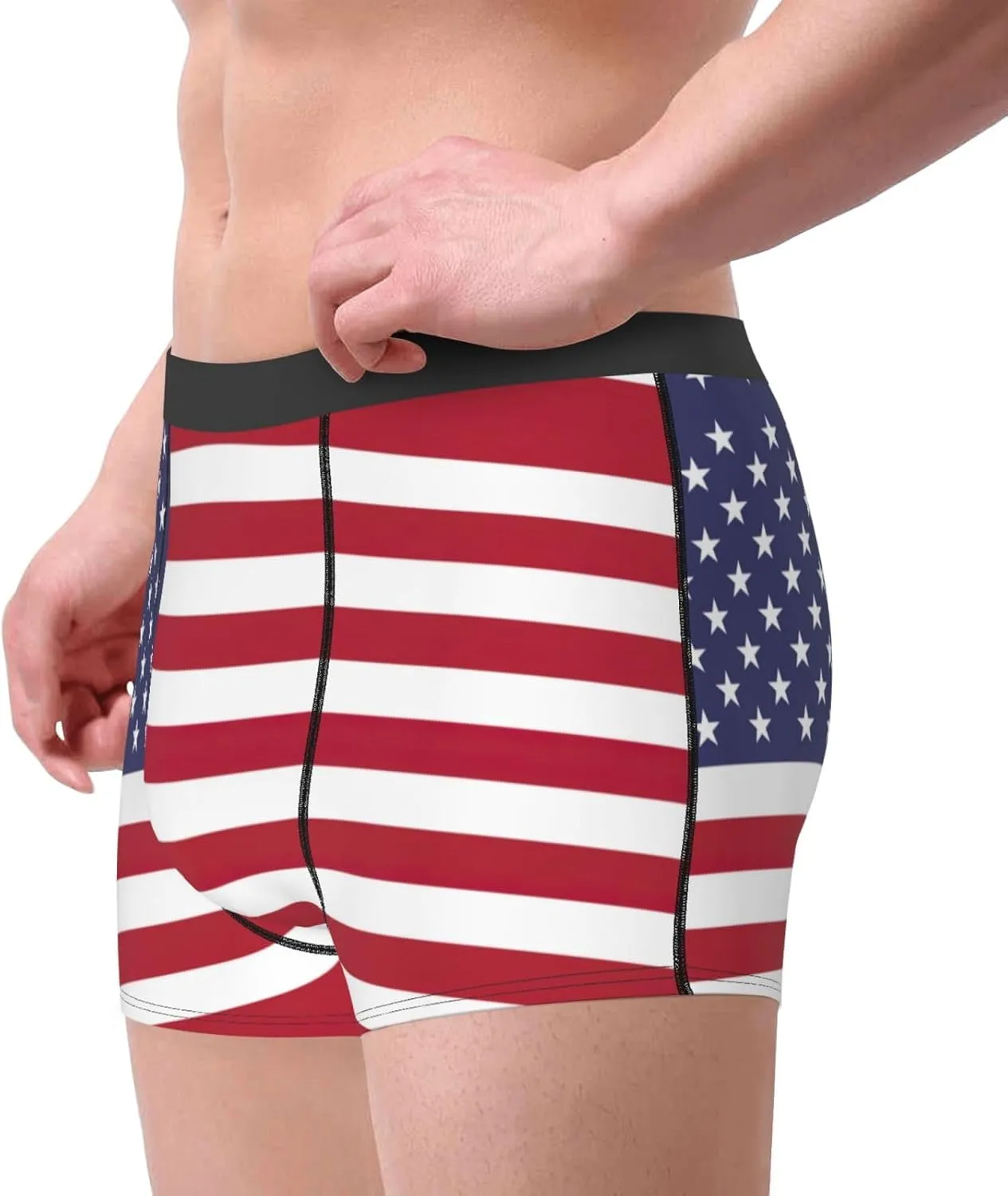 American flag Boxer Briefs, Moisture Wicking & Breathable,Underwear for Men