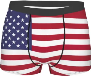 American flag Boxer Briefs, Moisture Wicking & Breathable,Underwear for Men