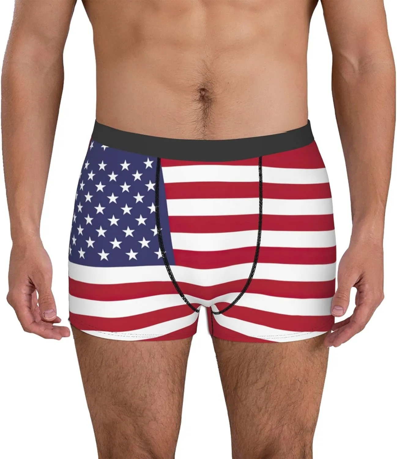 American flag Boxer Briefs, Moisture Wicking & Breathable,Underwear for Men