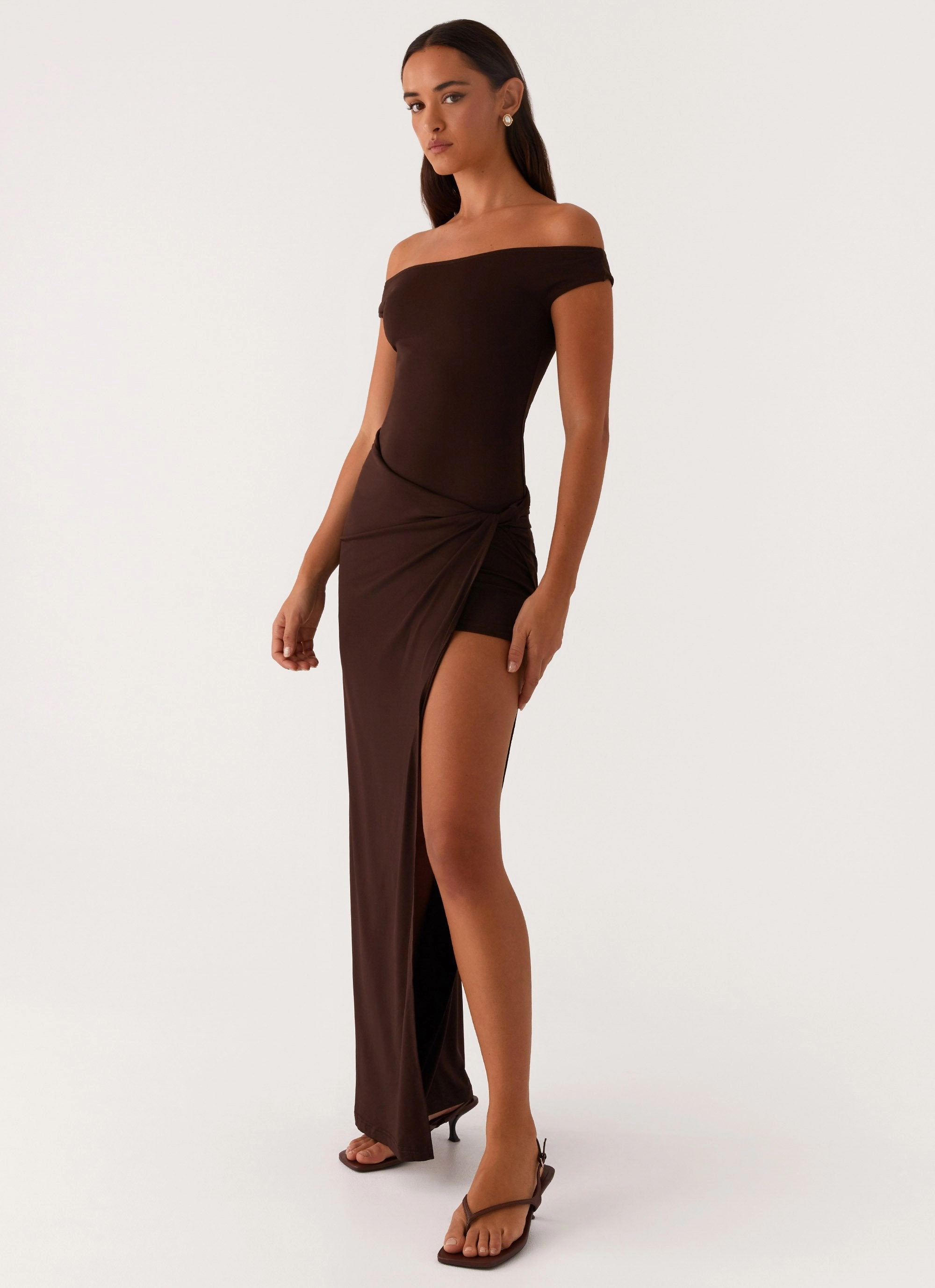 Amerie Maxi Dress - Chocolate Grab Quick