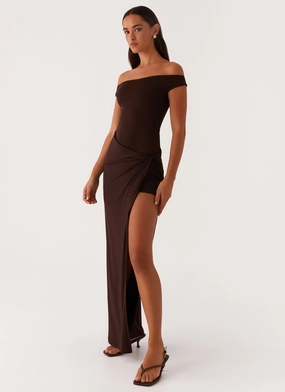 Amerie Maxi Dress - Chocolate Grab Quick