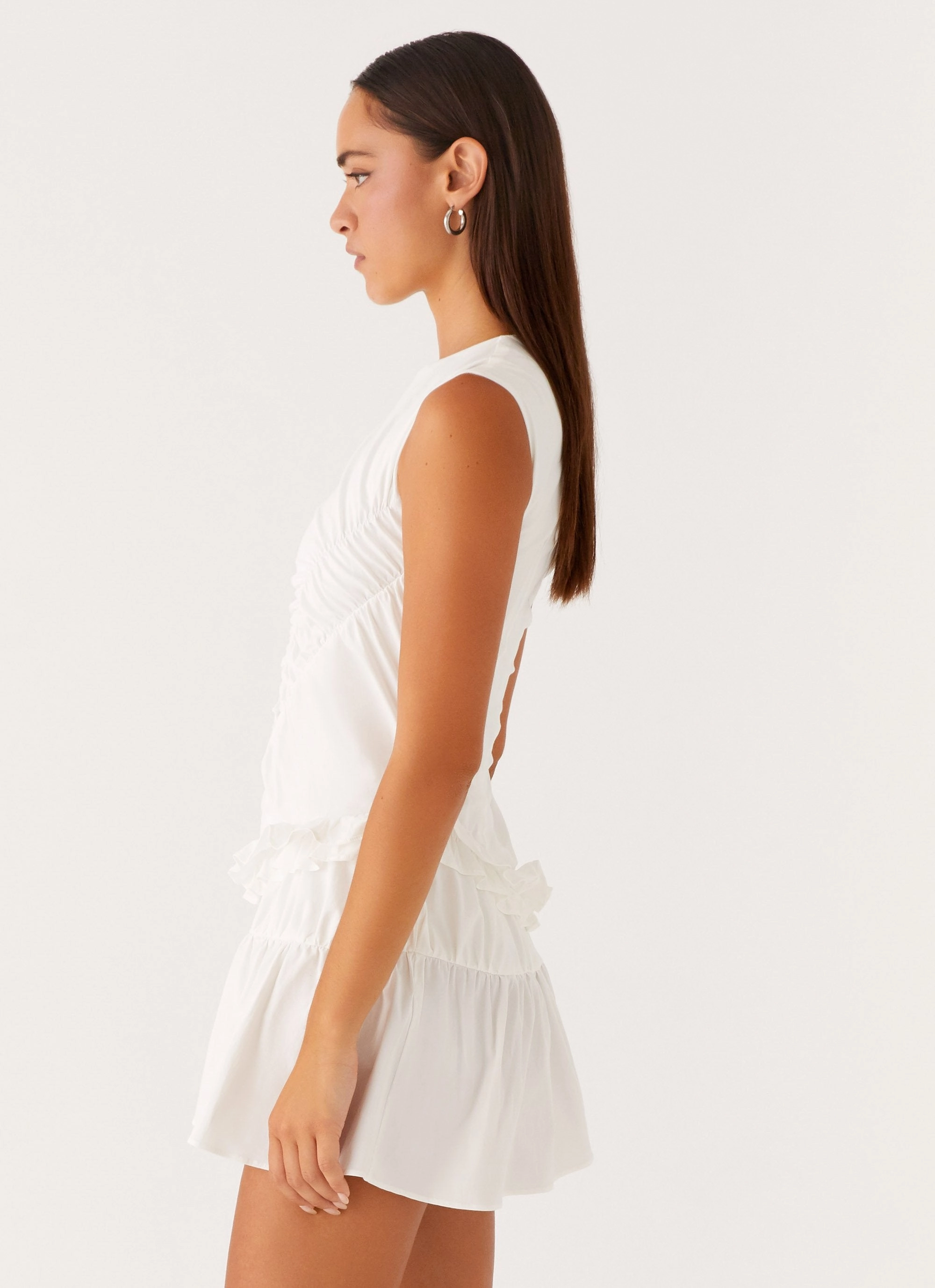 Anders Mini Dress - White Easy Vibe Slim Form