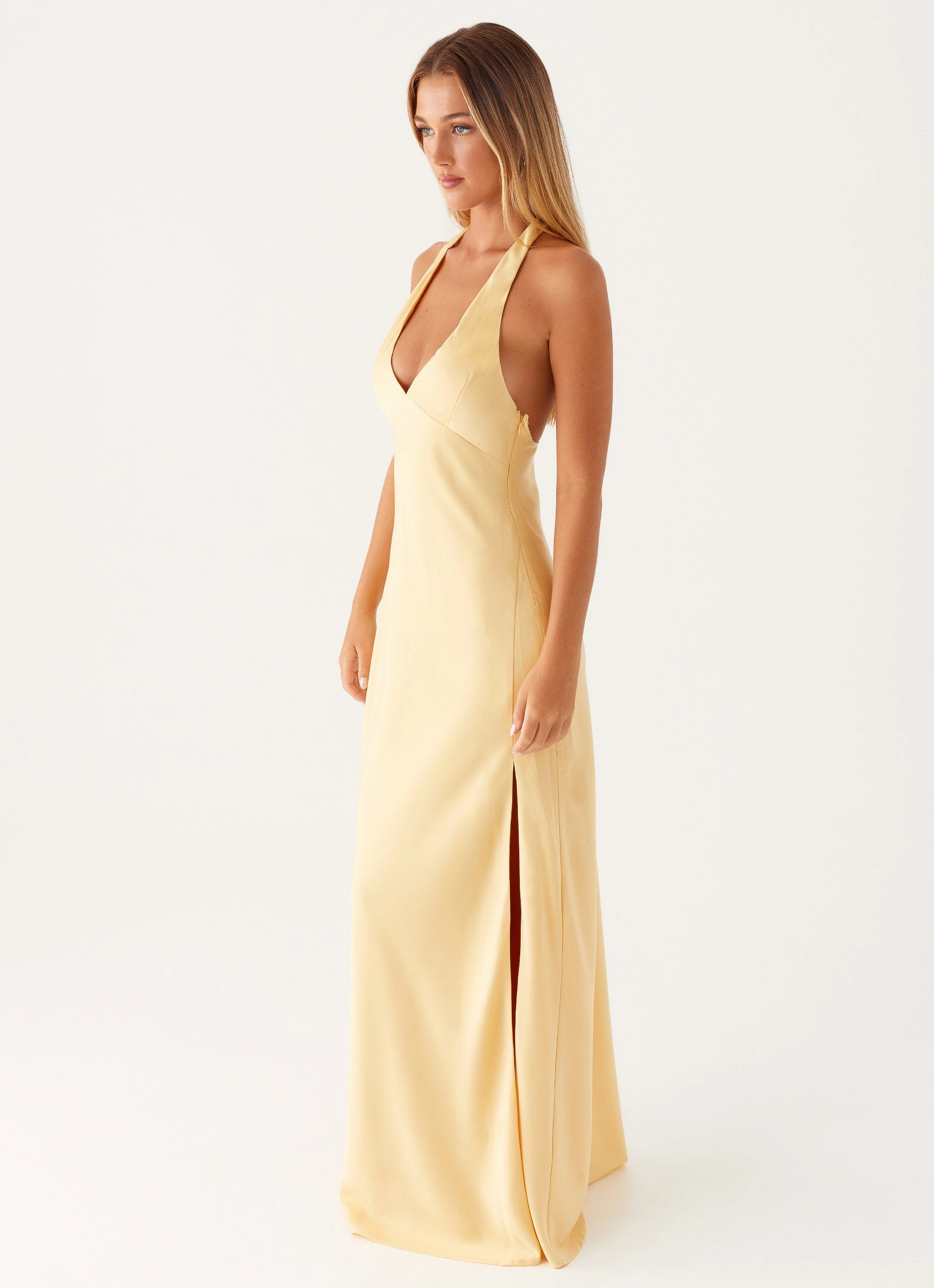 Angie Maxi Dress - Yellow Timeless Cut Radiant Mood