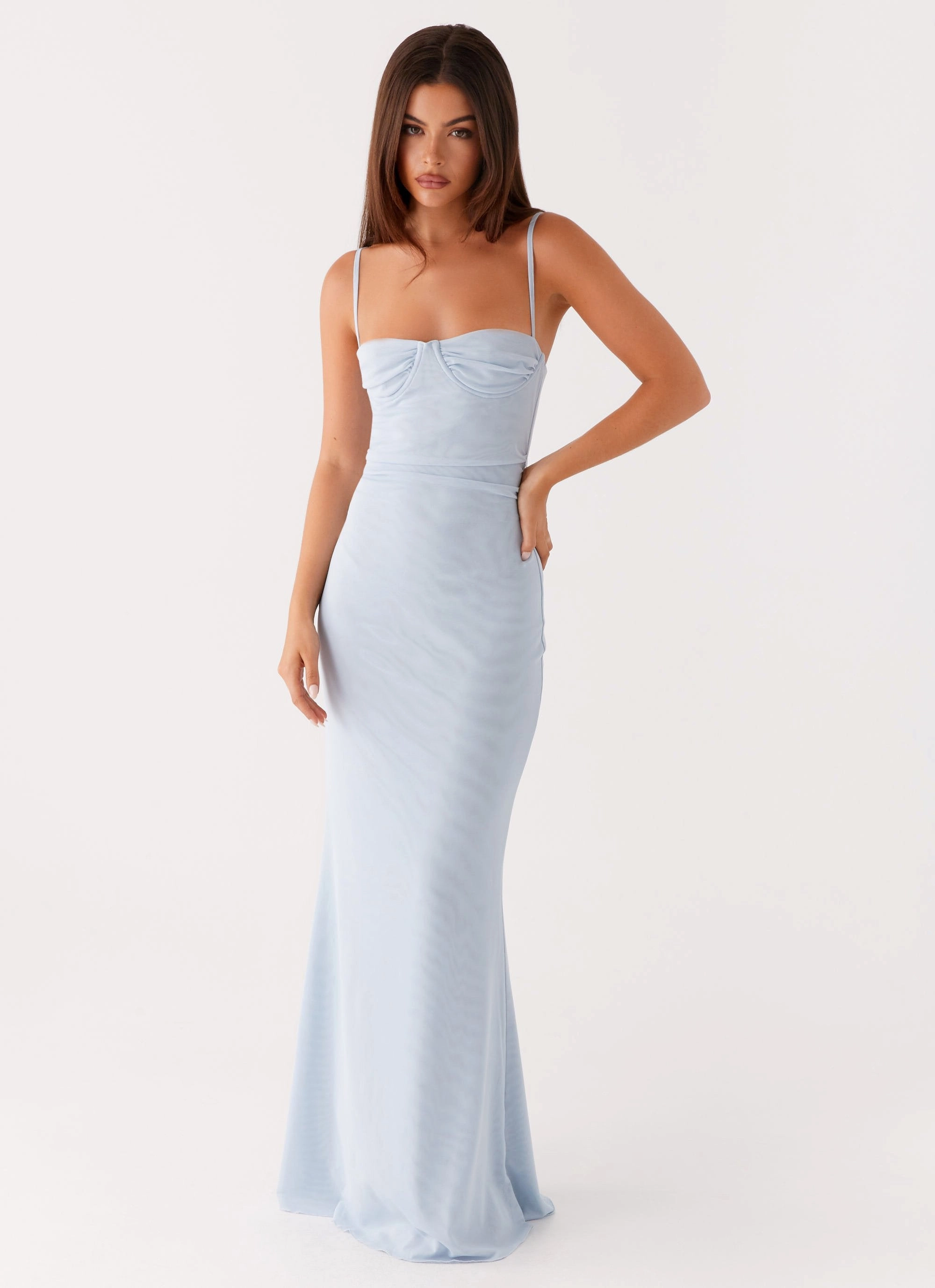 Clean Drape Anna Sophia Maxi Dress - Blue