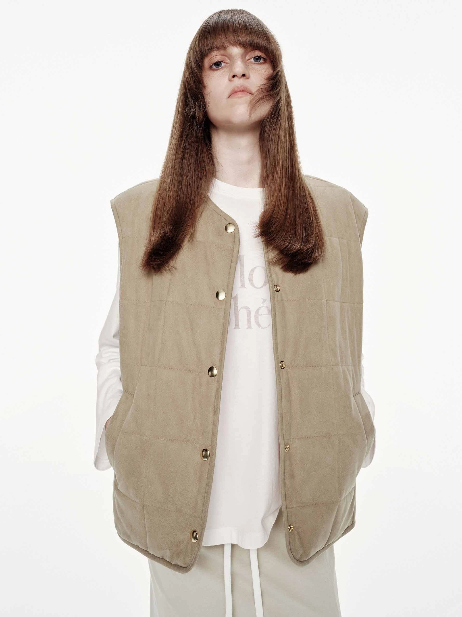 Reversible Sleeveless Down Jacket Classic Ribbed Cuffs