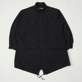 Buzz Rickson's x William Gibson Extreme Cold Weather M-65 Parka - Black Elasticated Waistband Snag Free Surface