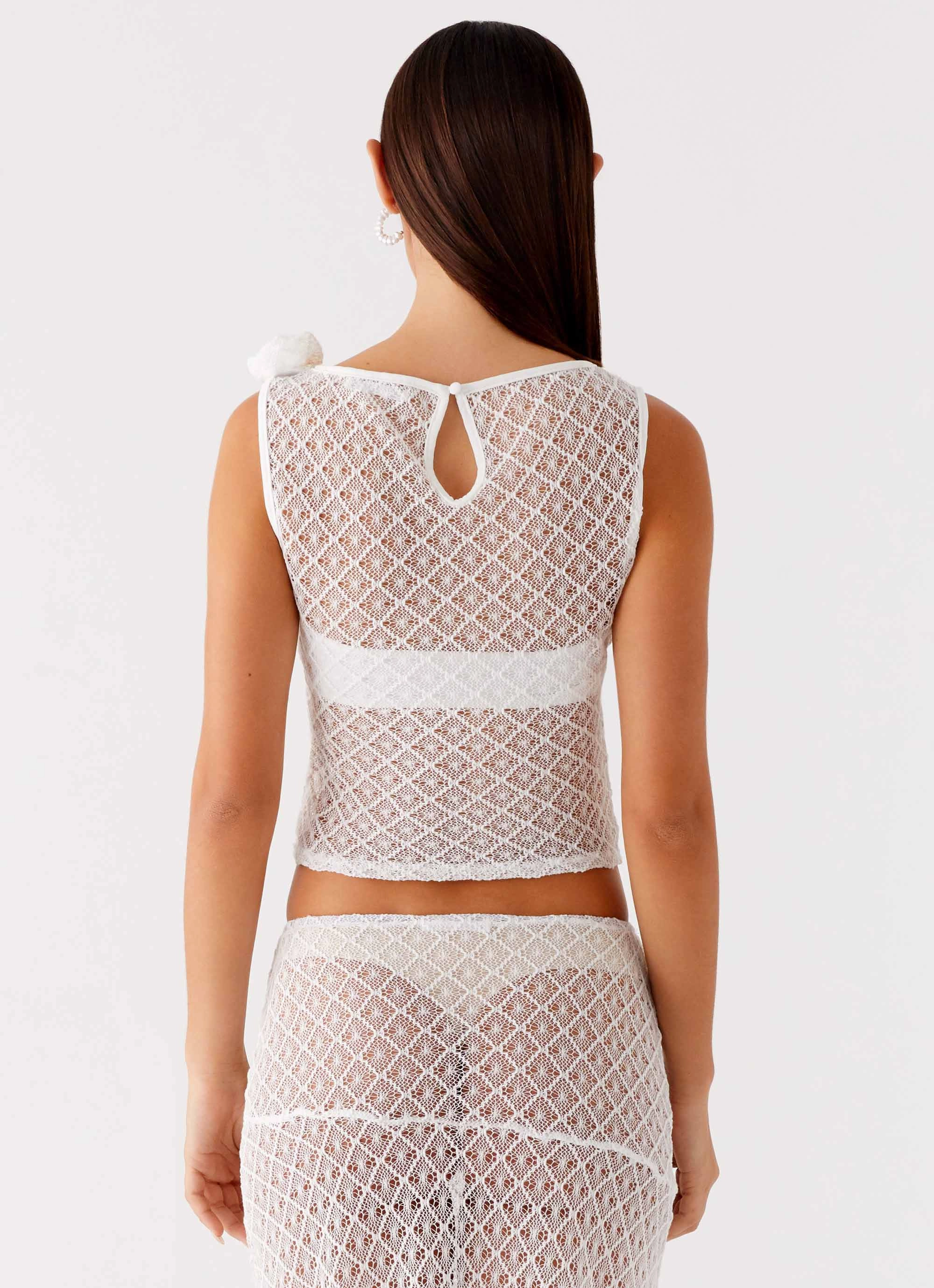 Velli Crochet Top - White TaglessCollars YarnDyedQuality