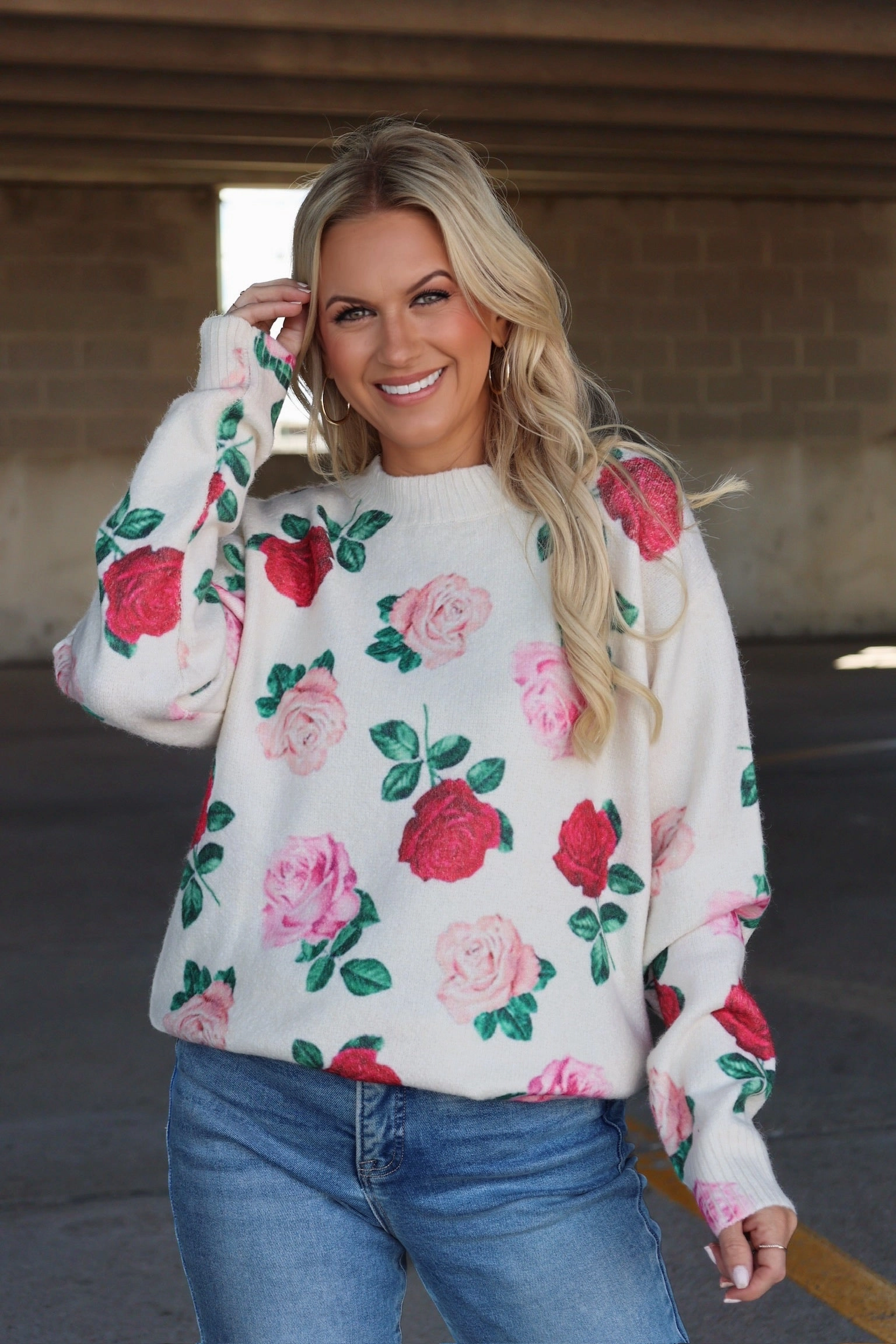 English Rose Sweater AntiStatic Weave