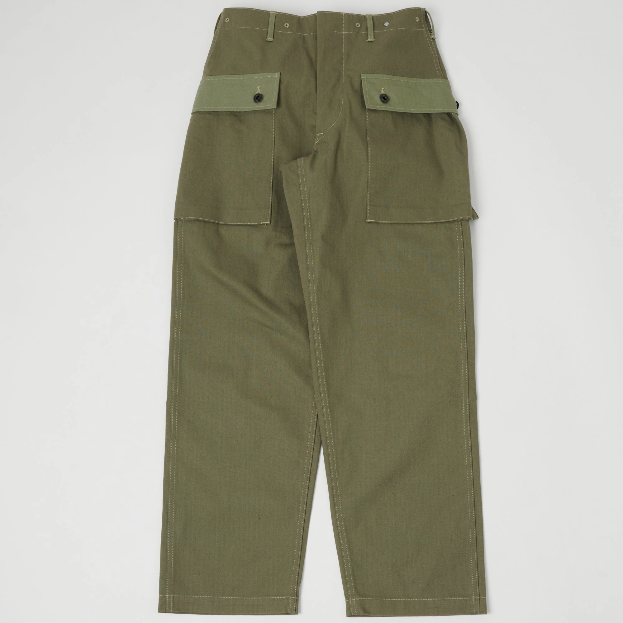 Durable Wear Warehouse & Co 1097 U.S.M.C. Herringbone Twill Monkey Pant - Olive Drab