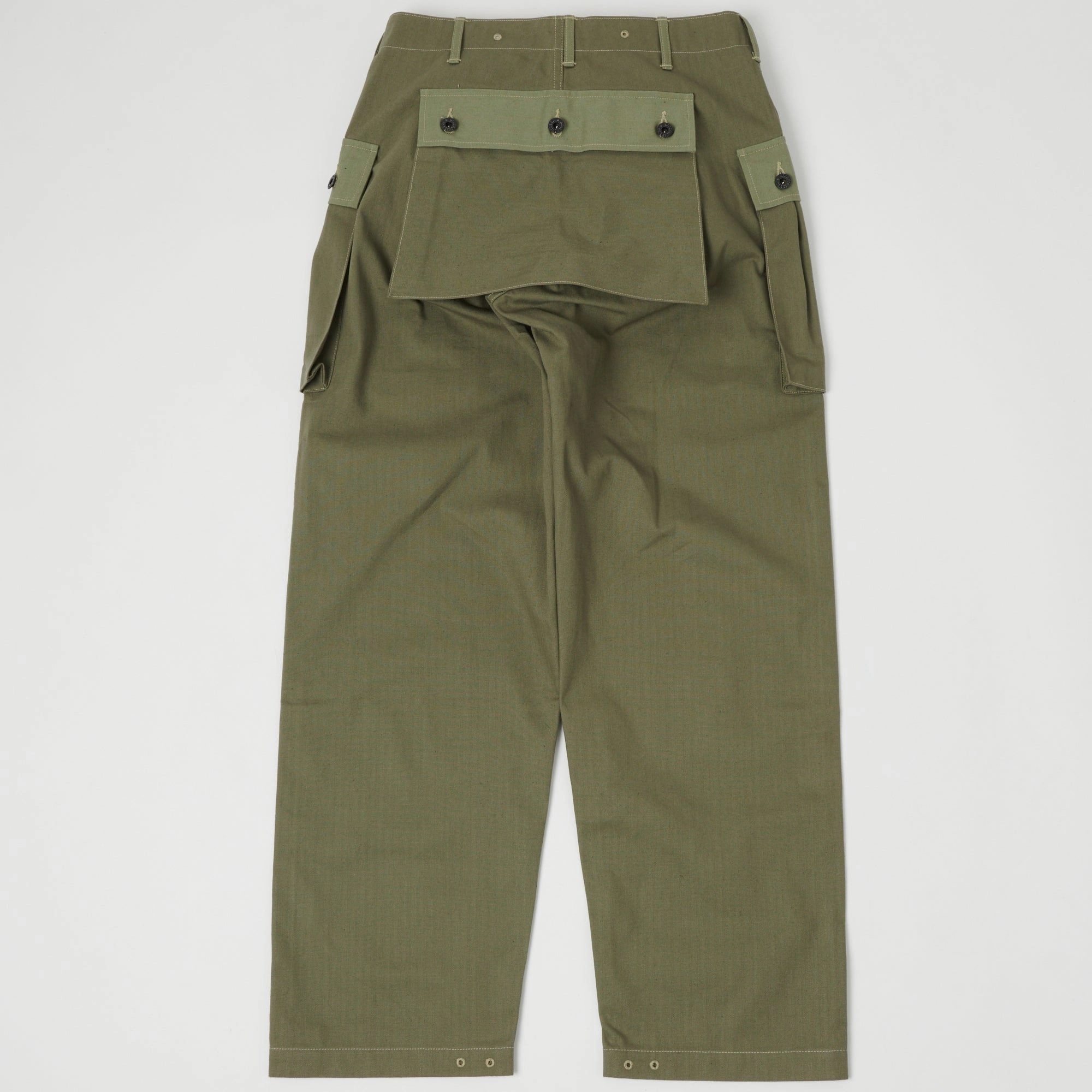 Chic Design Wear Modern Utility Warehouse & Co 1097 U.S.M.C. Herringbone Twill Monkey Pant - Olive Drab