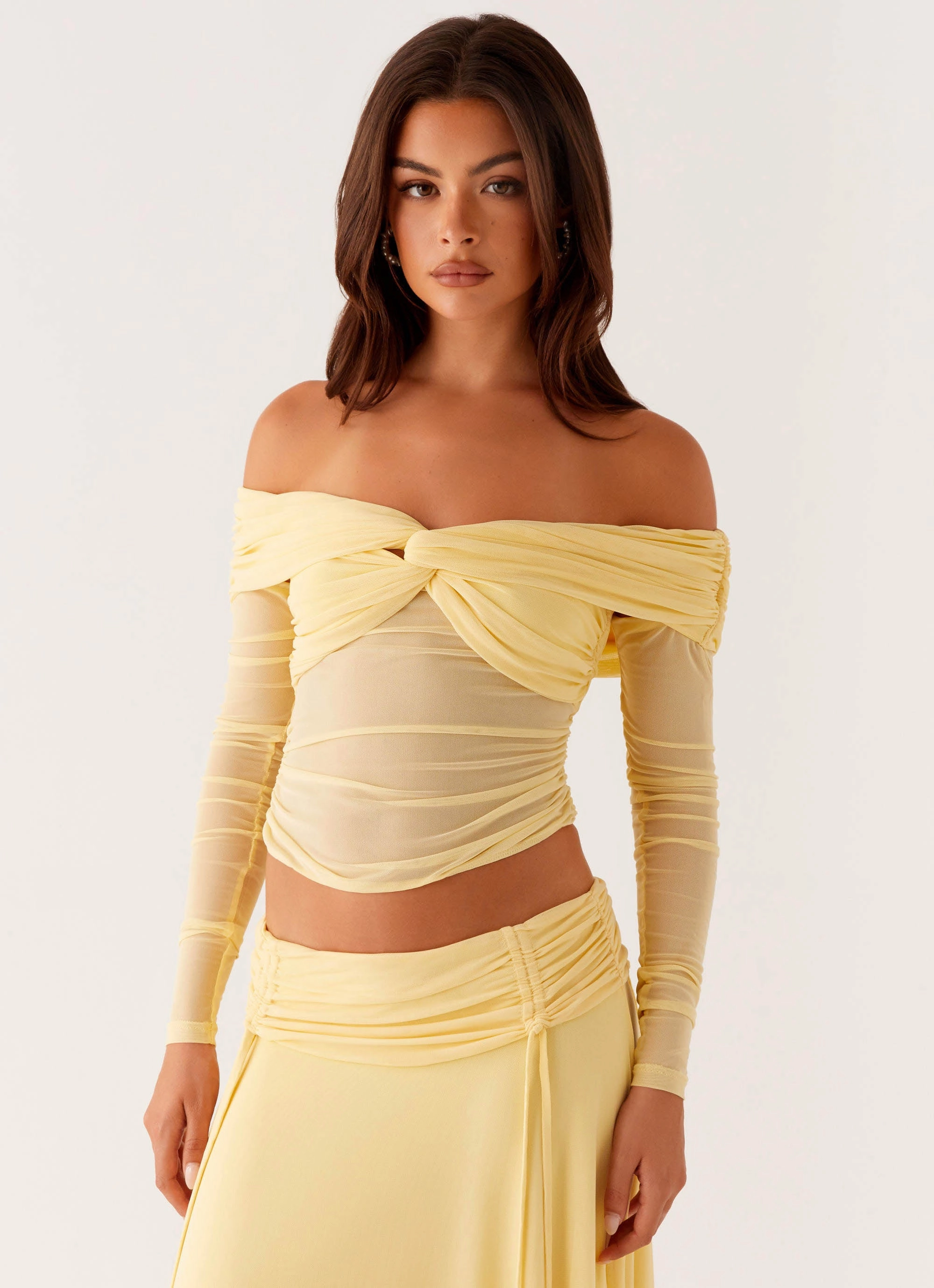 SweatAbsorbent ThermalRegulation Amryn Long Sleeve Top - Yellow