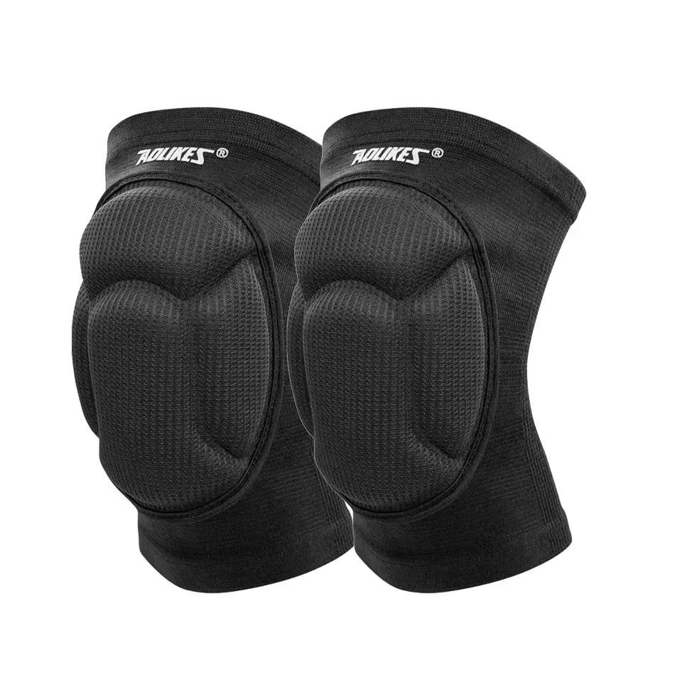 AOLIKES 1 Pair Protective Thick Sponge Knee Pads Knee Brace - High Elastic Non-Slip Basketball Volleyball Knee Sleeves Support
