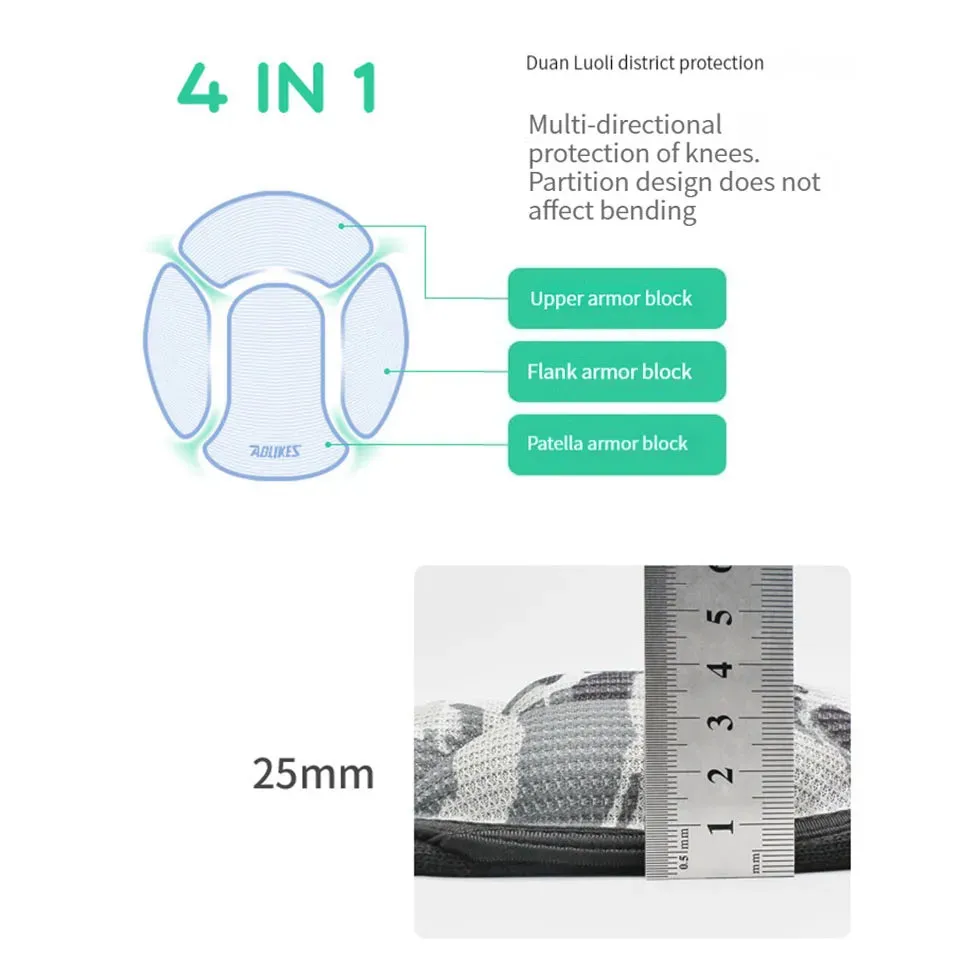 AOLIKES 1 Pair Protective Thick Sponge Knee Pads Knee Brace - High Elastic Non-Slip Basketball Volleyball Knee Sleeves Support