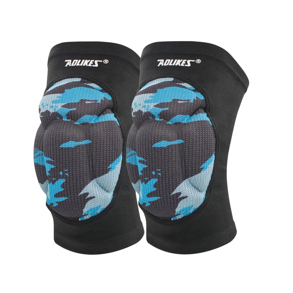 AOLIKES 1 Pair Protective Thick Sponge Knee Pads Knee Brace - High Elastic Non-Slip Basketball Volleyball Knee Sleeves Support