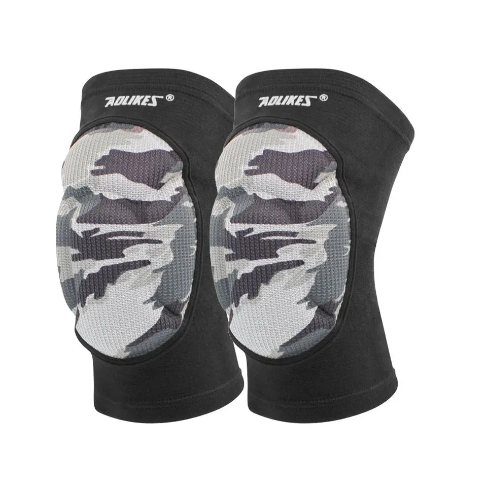 AOLIKES 1 Pair Protective Thick Sponge Knee Pads Knee Brace - High Elastic Non-Slip Basketball Volleyball Knee Sleeves Support