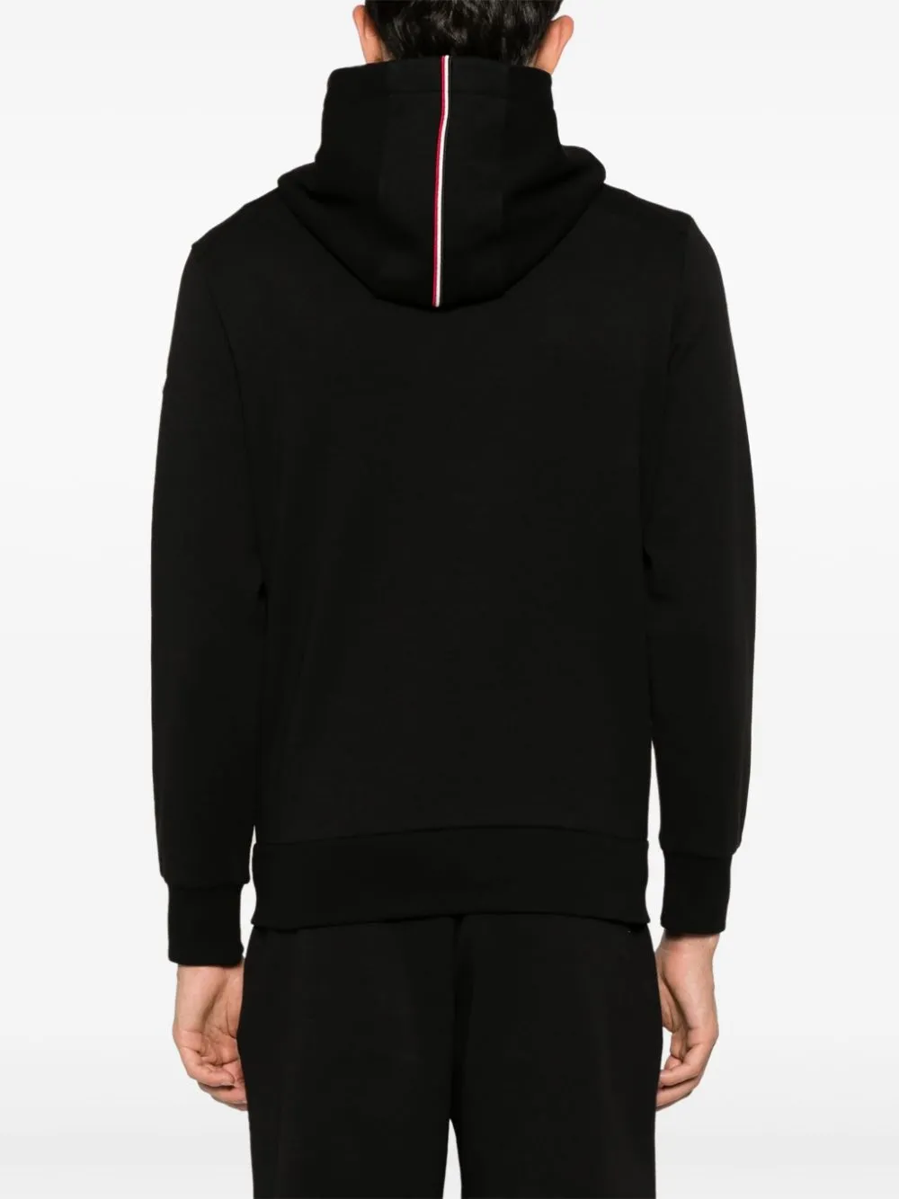 appliqué-logo zipped hoodie