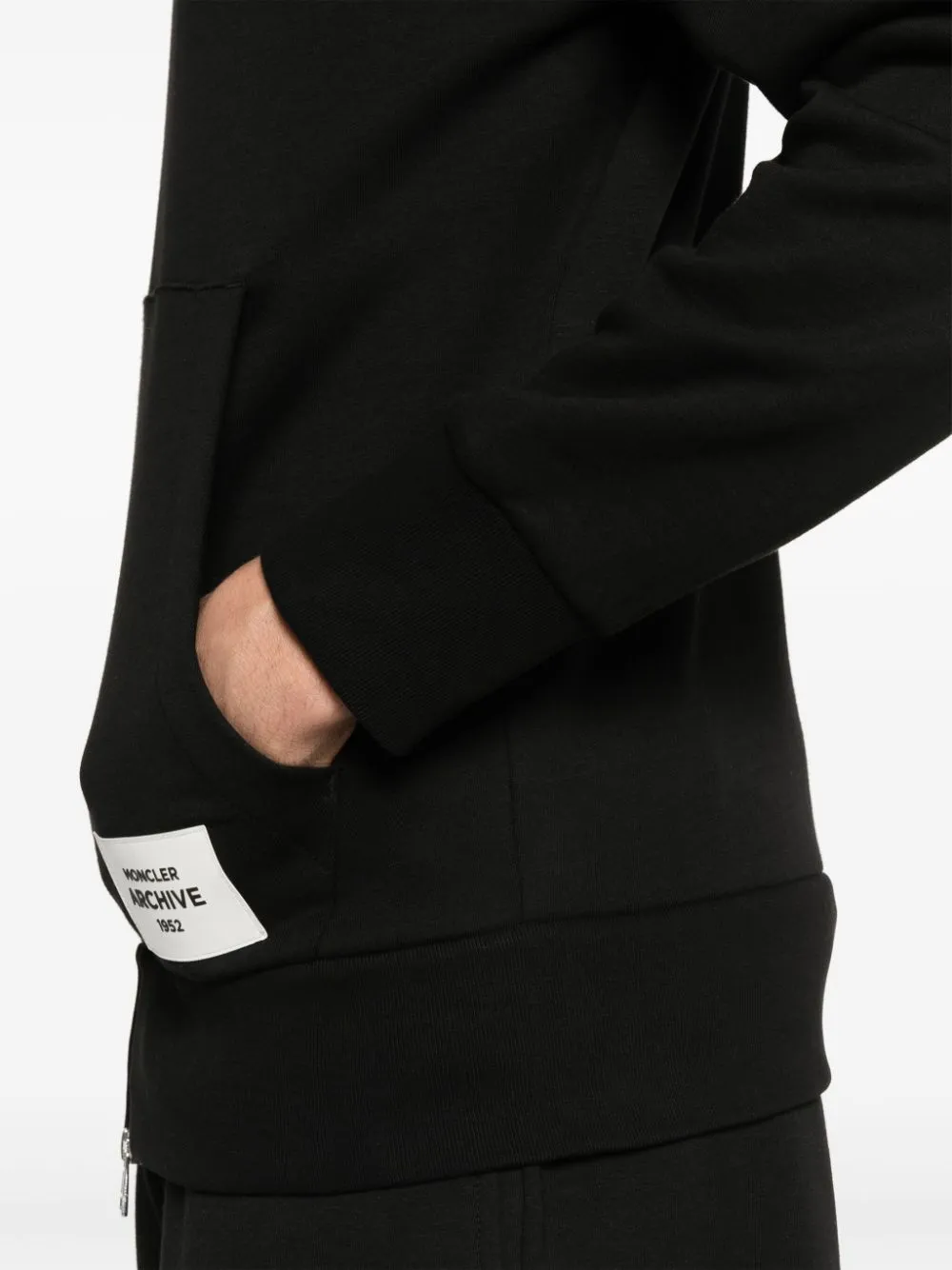 appliqué-logo zipped hoodie
