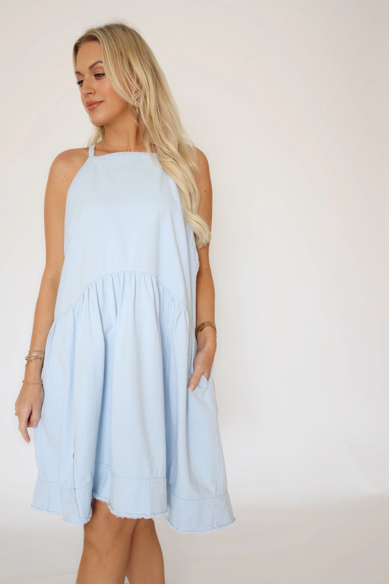 Elastic Edge Binding April Apron Dress (FINAL SALE)