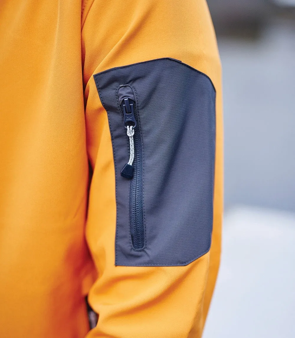 Arcola 3 layer softshell | SUN ORANGE/SEAL GREY