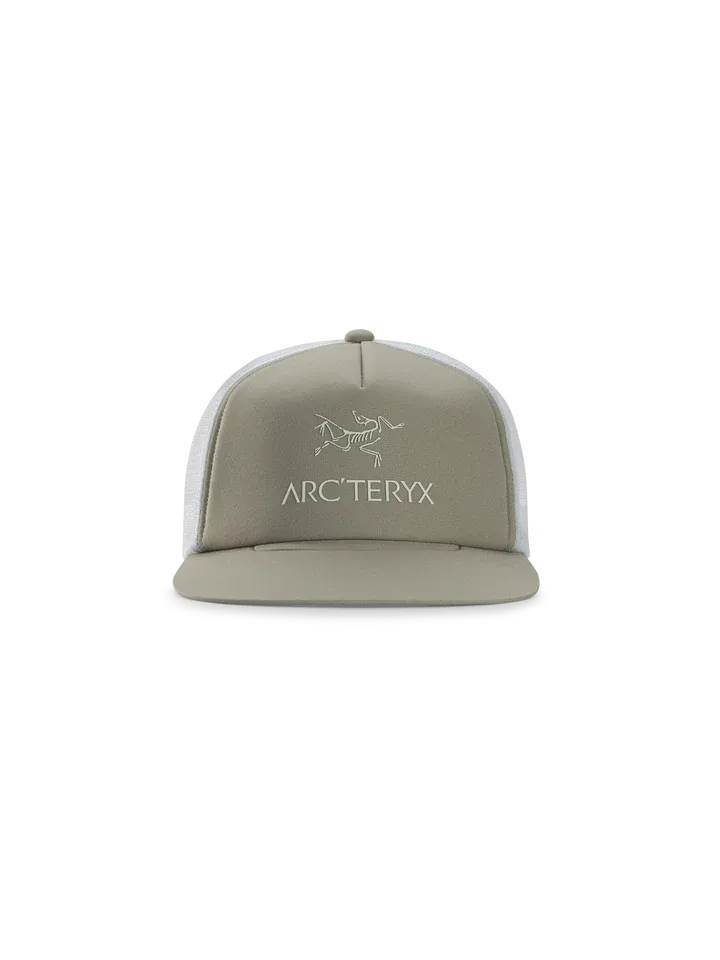 Arcteryx Logo Trucker Flat Hat (Unisex) Forage